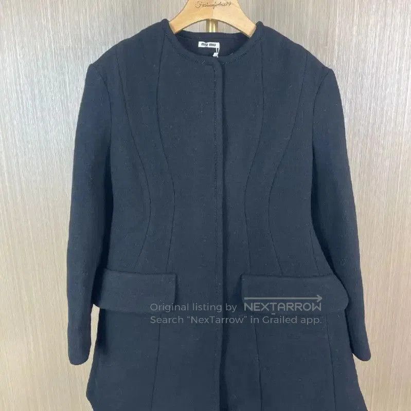 Miu Miu Miu Miu Black Wool Women's Coat . Size L / US 10 / IT 46 - 1 Thumbnail