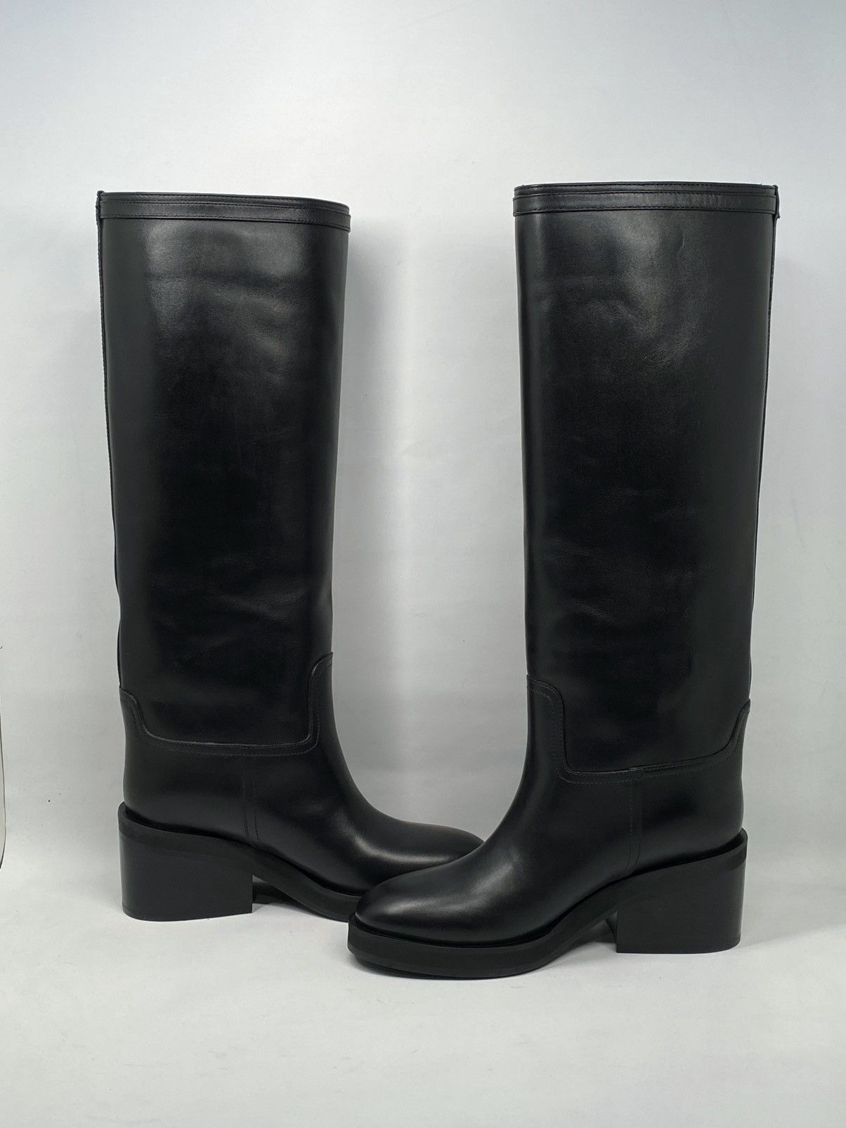Jimmy Choo Jimmy Choo Yasmin 70 Block Heel Leather Boots size 36 Size US 6 / IT 36 - 8 Thumbnail