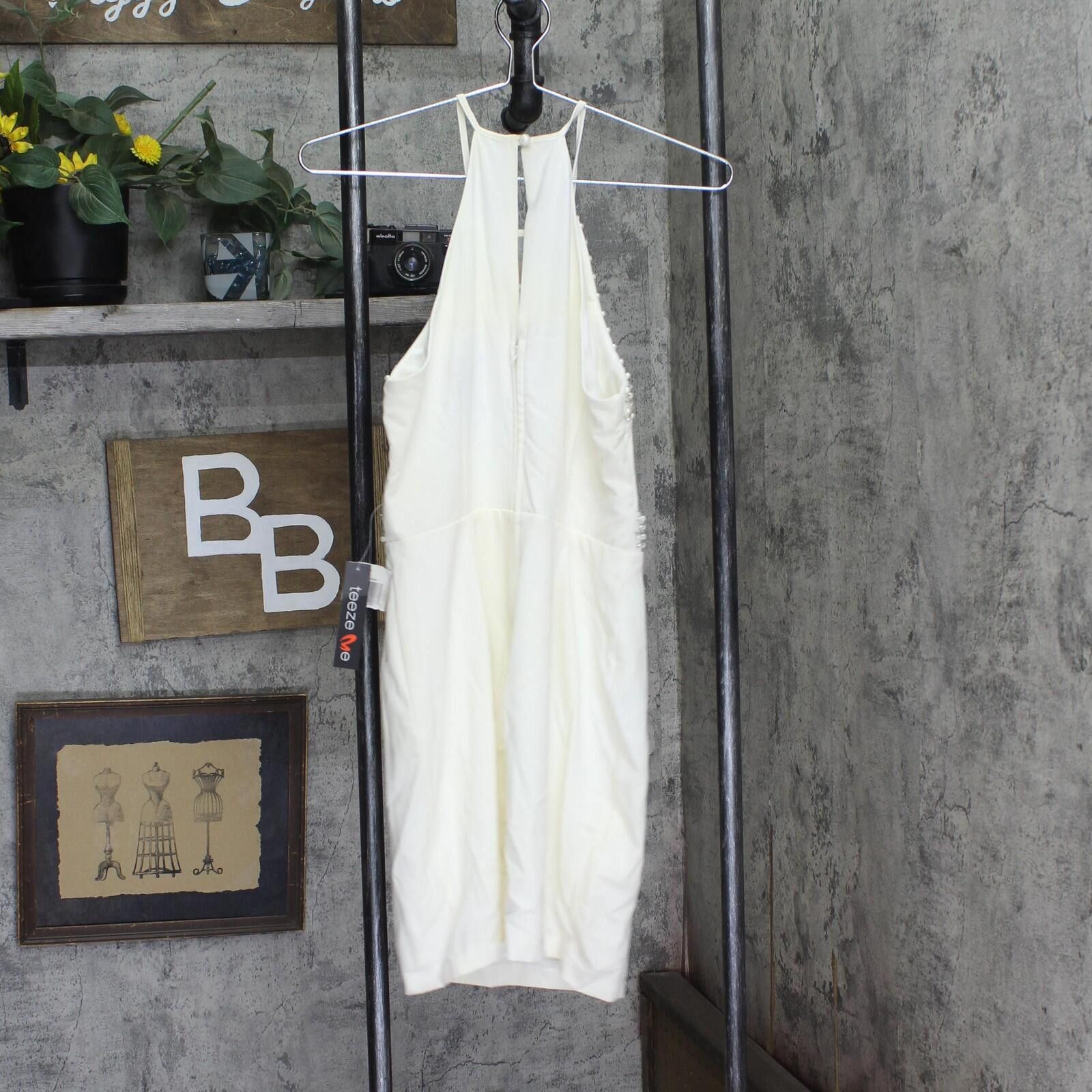 Other Teeze Me Illusion Sheath Dress H161252 Cream Off White 7/8 Size M / US 6-8 / IT 42-44 - 2 Thumbnail