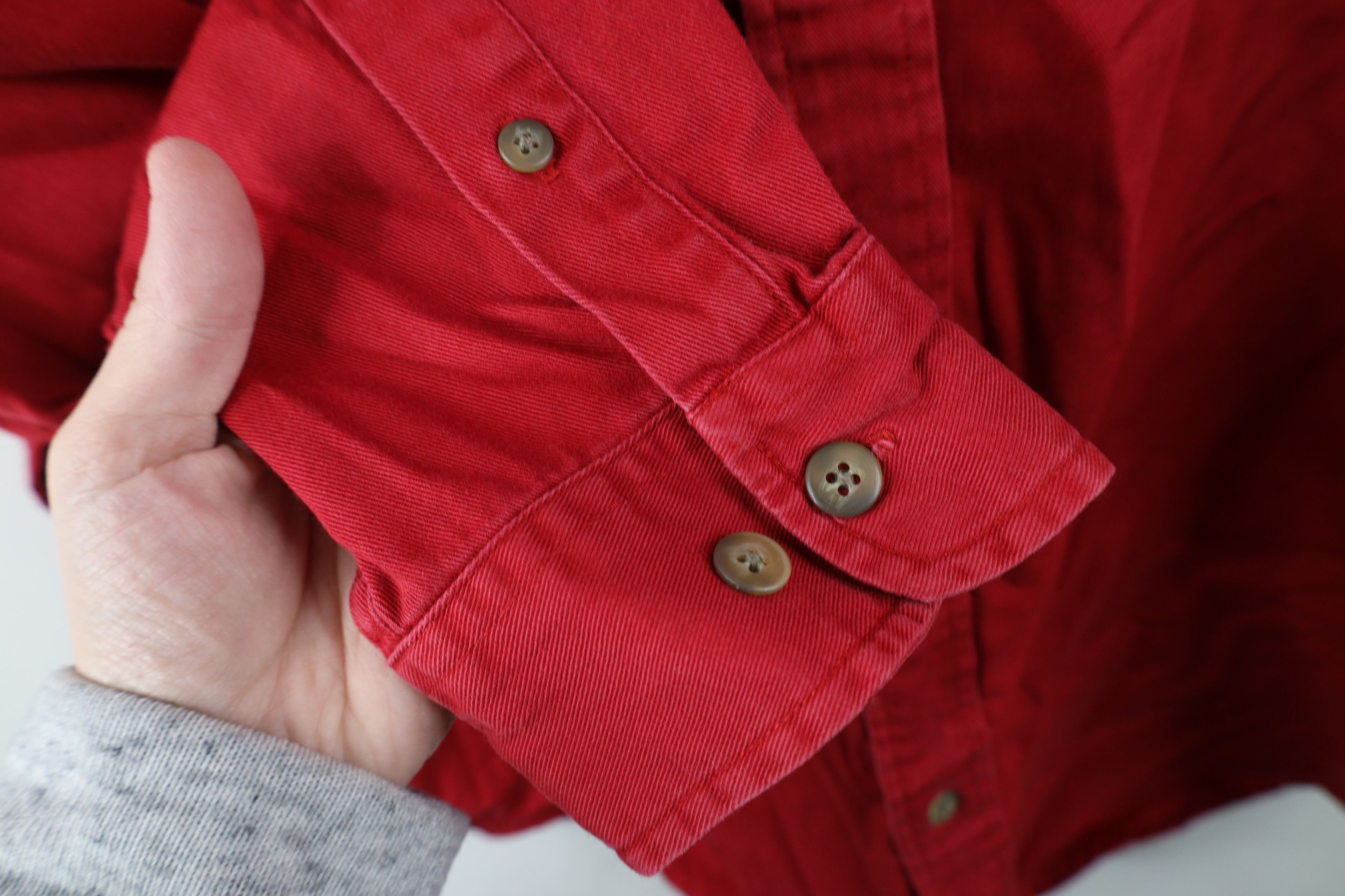 Eddie Bauer Vintage 90s Eddie Bauer Heavyweight Button Down Shirt Red Size US XL / EU 56 / 4 - 6 Thumbnail