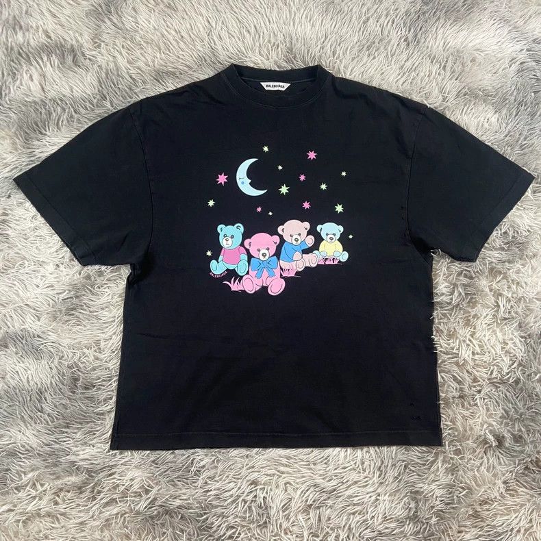BALENCIAGA クマ LOVE BEAR Tシャツ ブラック Balenciaga Love Bear Womens Oversized T-Shirt Black - SS21 - US