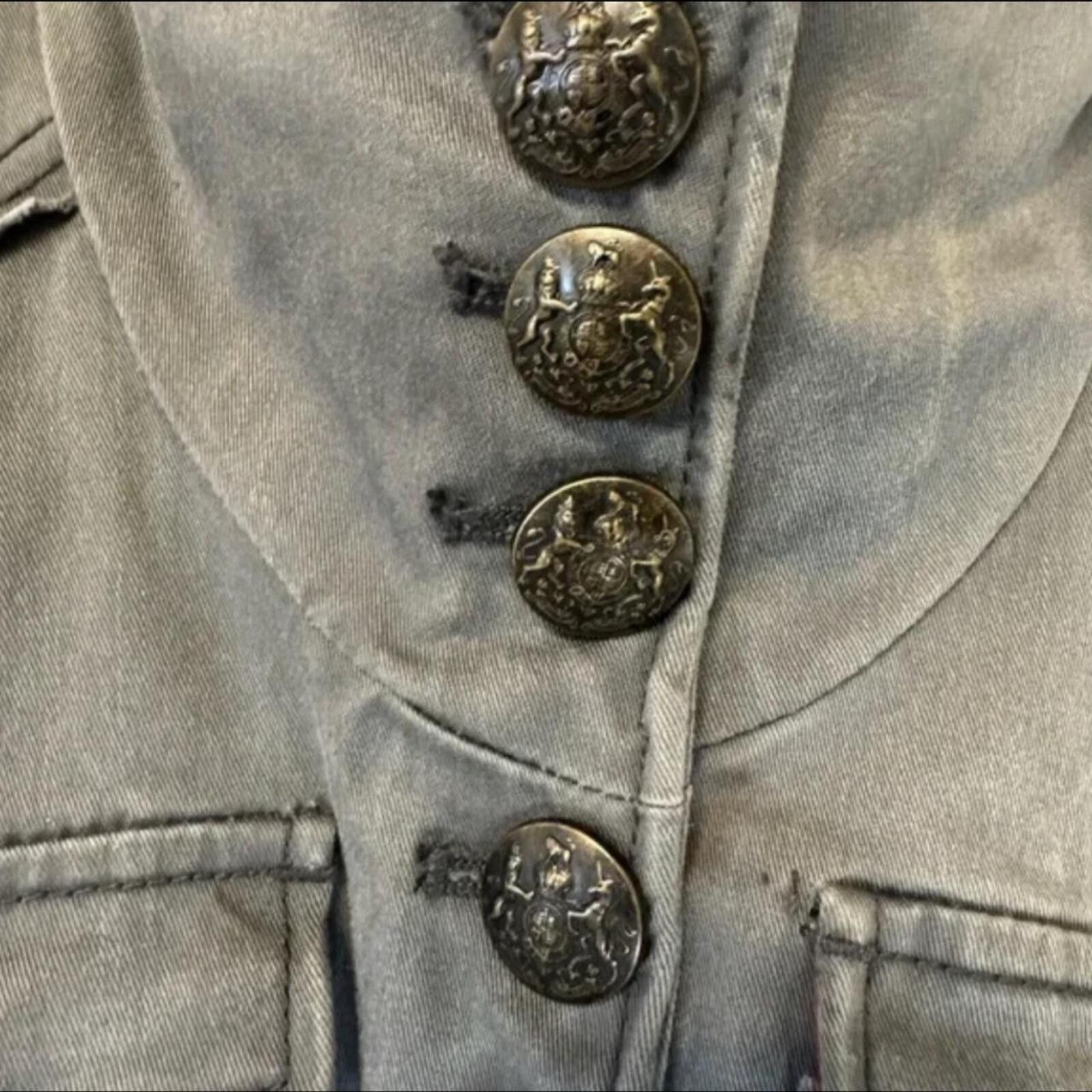 Free People Free People Shrunken Officer Military Napoleon Style Jacket Size XS / US 0-2 / IT 36-38 - 6 Thumbnail