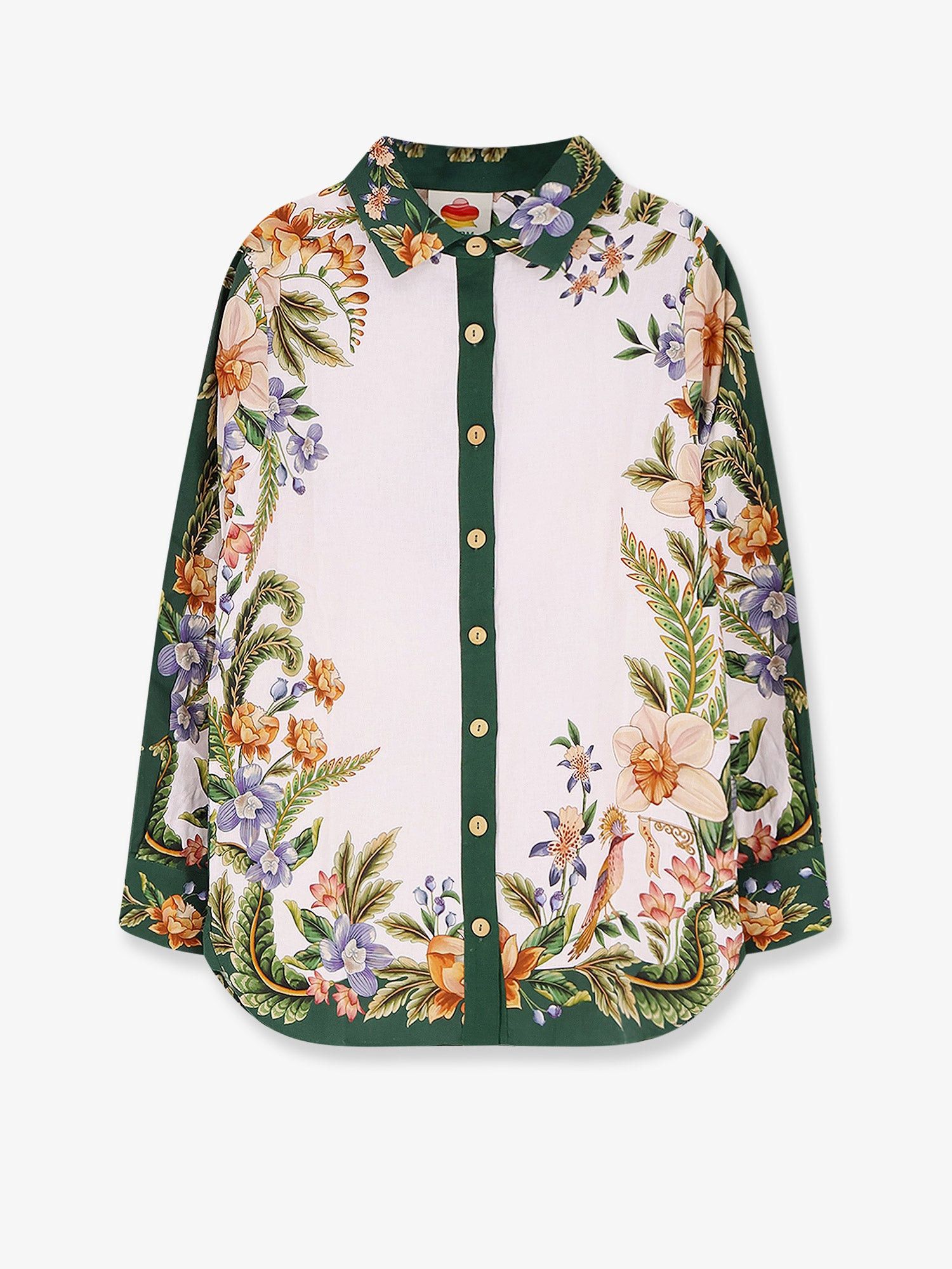 Farm Rio Linen And Viscose Shirt With Floral Pattern Size M / US 6-8 / IT 42-44 - 1 Thumbnail