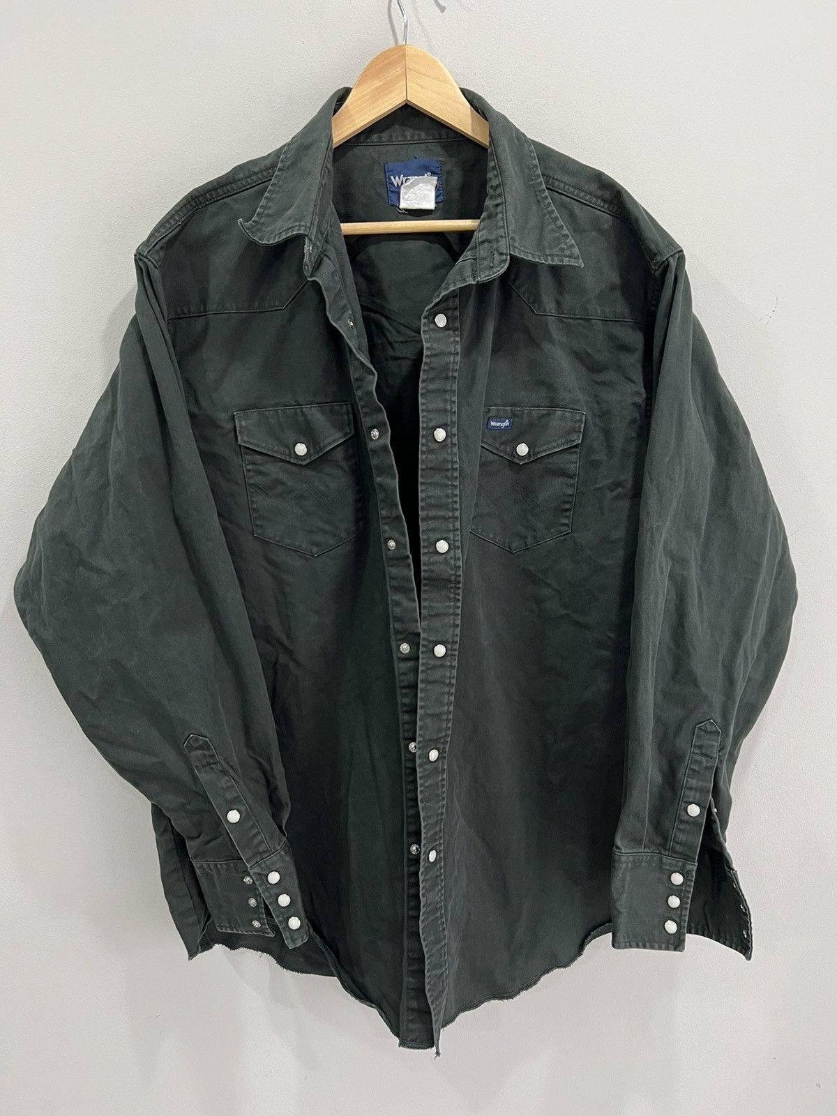 Wrangler Vintage Wrangler Pearl Snap Button Up Shirt olive xxl Size US XXL / EU 58 / 5 - 1 Thumbnail