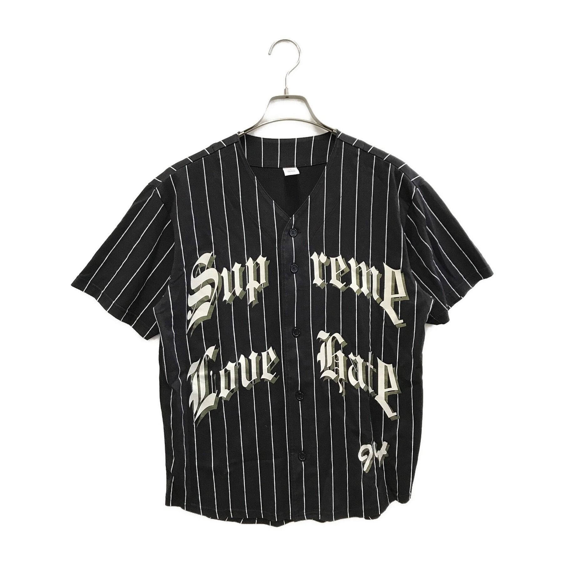 Supreme SUPREME 19AW Short Sleeve Love Hate Baseball Jersey Black S Size US S / EU 44-46 / 1 - 1 Thumbnail