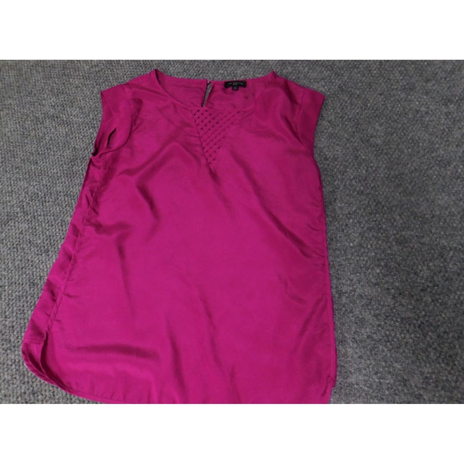 Vintage The Limited Blouse Sleeveless Purple Regular Small Womens Stretch Knit Pocket Casual Modern 90s? Size S / US 4 / IT 40 - 4 Thumbnail