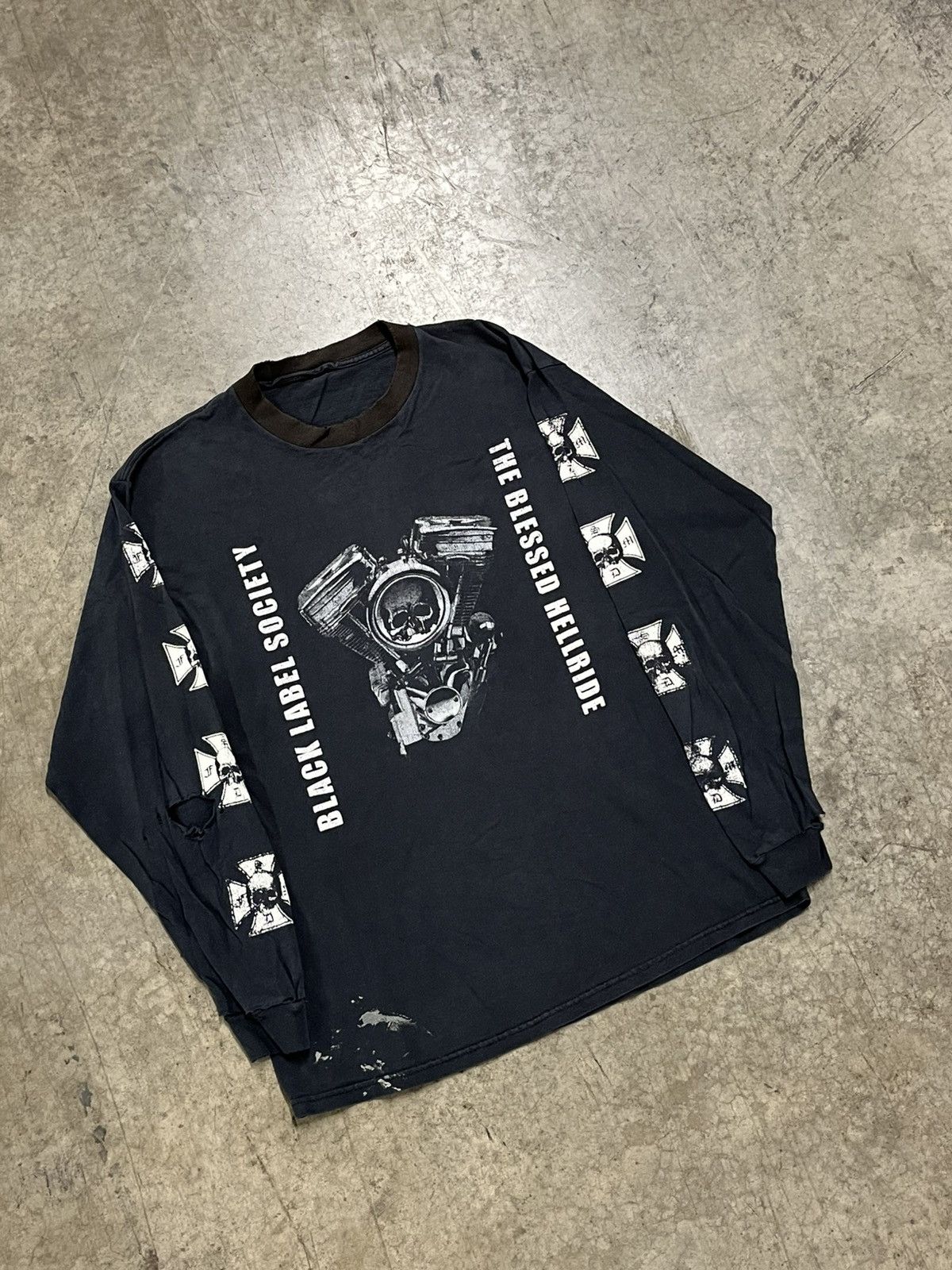 Band Tees × Vintage Vintage faded and thrashed black label society longsleeve Size US XL / EU 56 / 4 - 3 Thumbnail