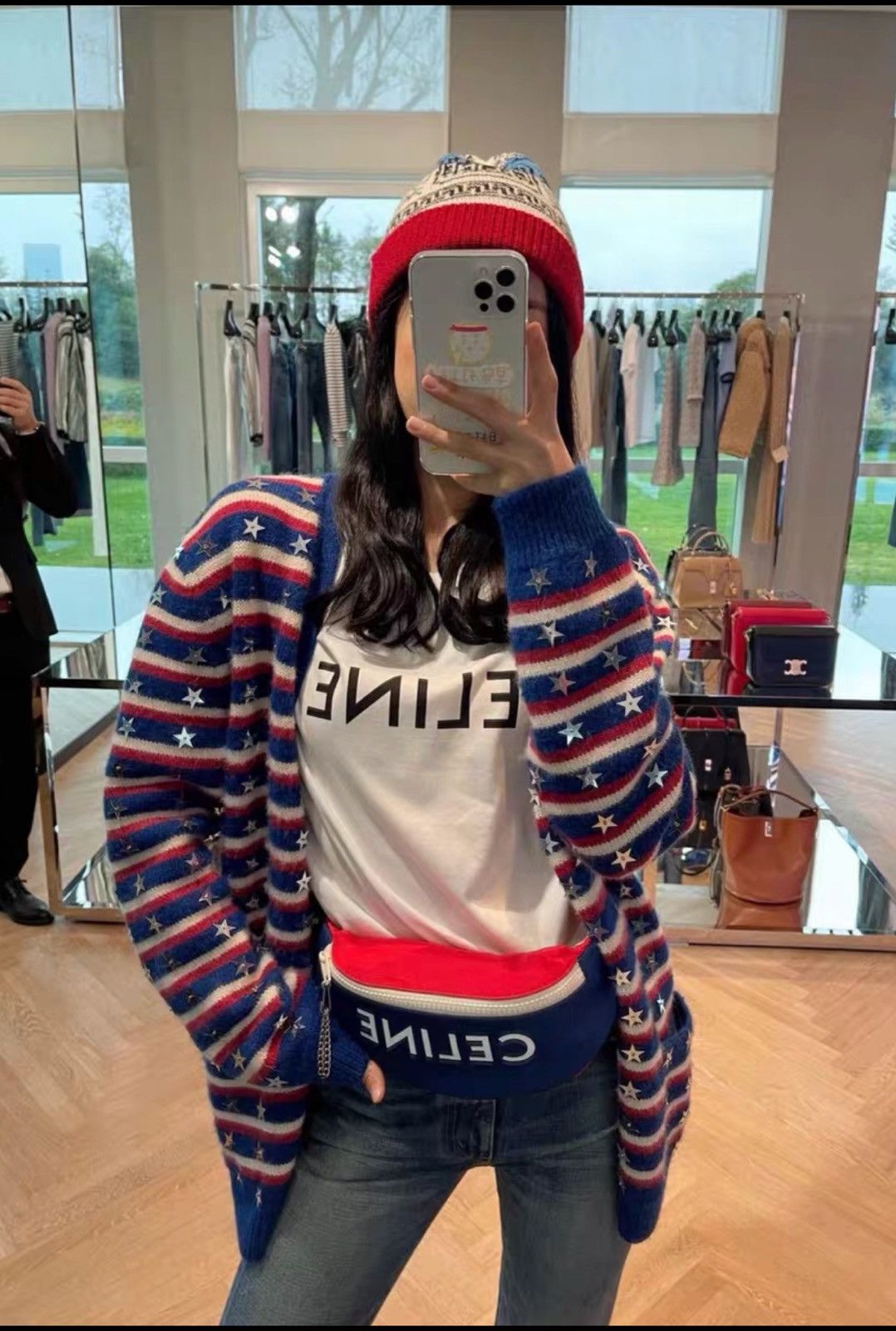 Celine Celine Ethnic Style Logo Beanie – Runway Knit No-Brim Hat Size ONE SIZE - 7 Thumbnail