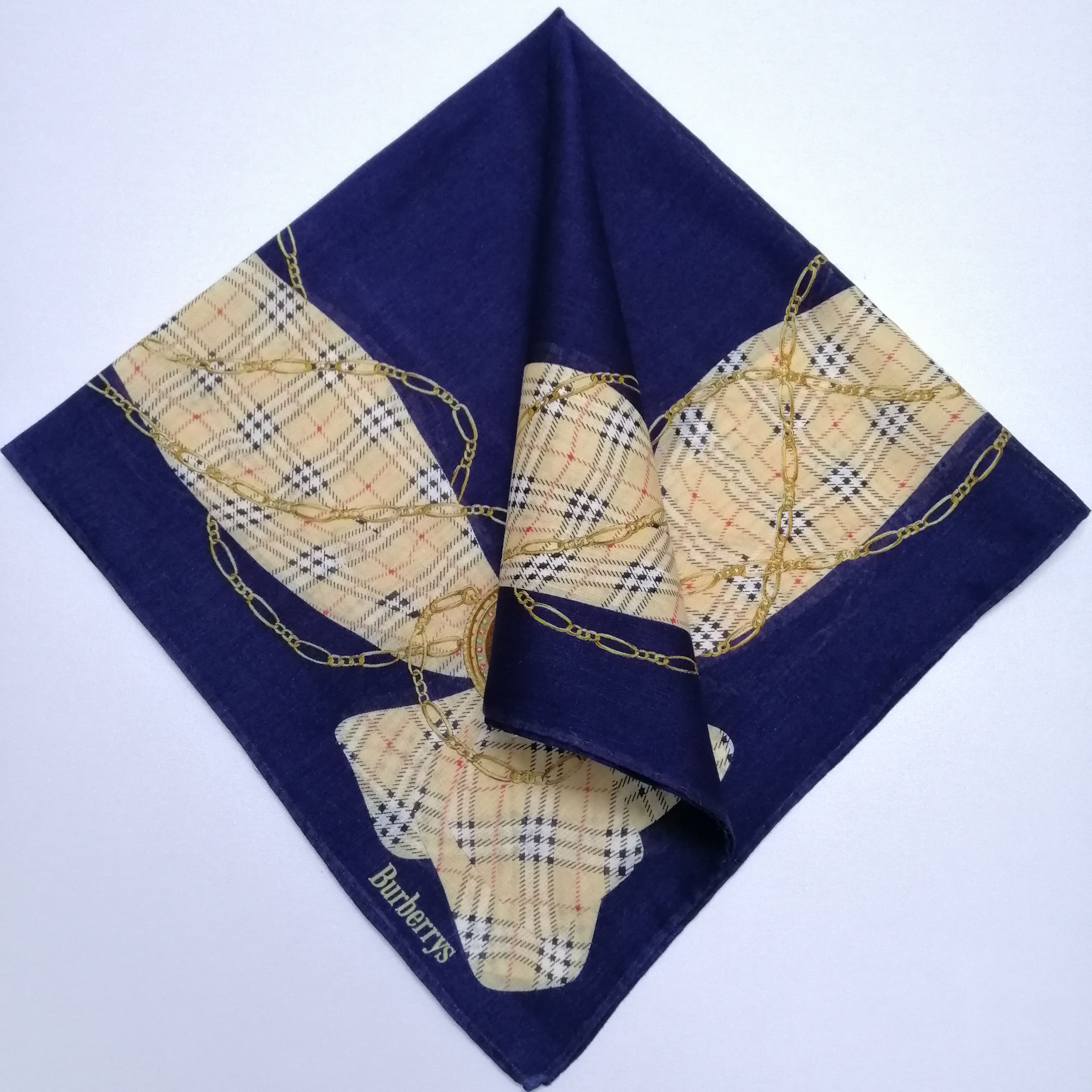 Burberry Vintage Burberry Handkerchief/Neckerchief/Bandana-KD2266 Size ONE SIZE - 1 Thumbnail