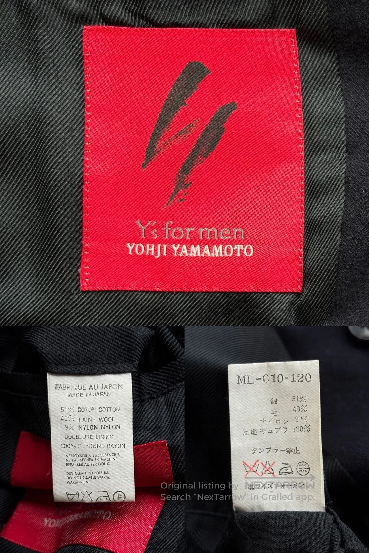 Yohji Yamamoto Yohji Yamamoto 90s Gold Button Coat. Size US M / EU 48-50 / 2 - 8 Thumbnail