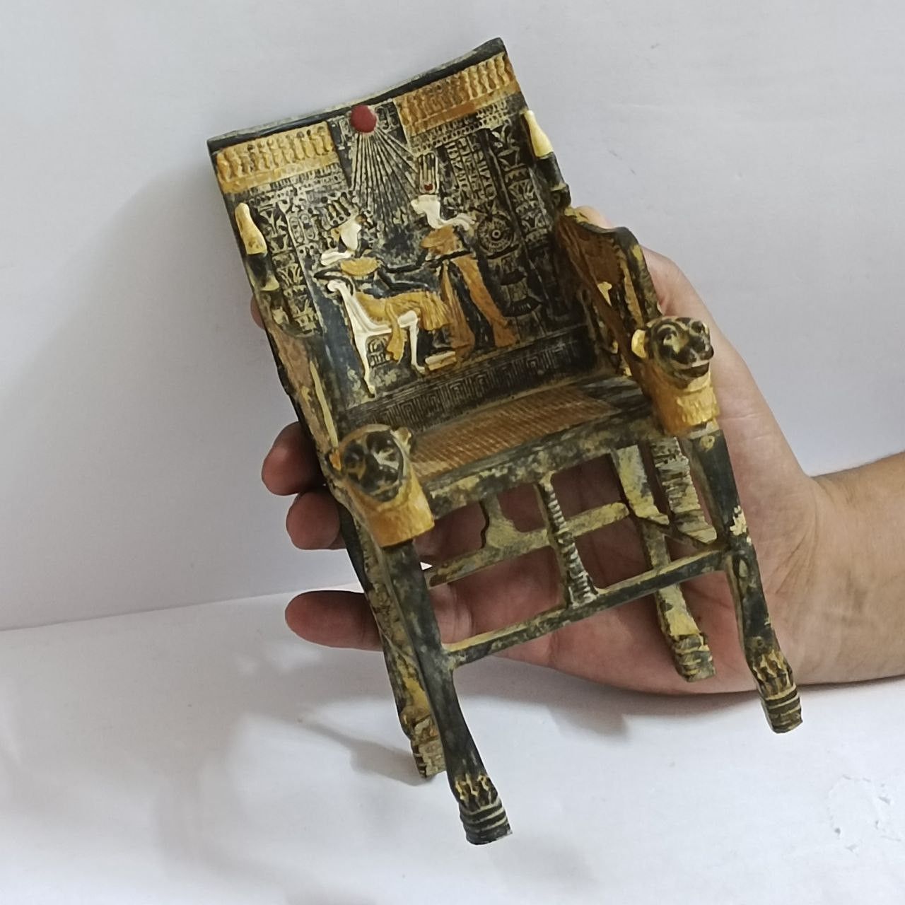 Handmade Egyptian-style replica of King Tut's throne – Handcrafted Size ONE SIZE - 5 Thumbnail