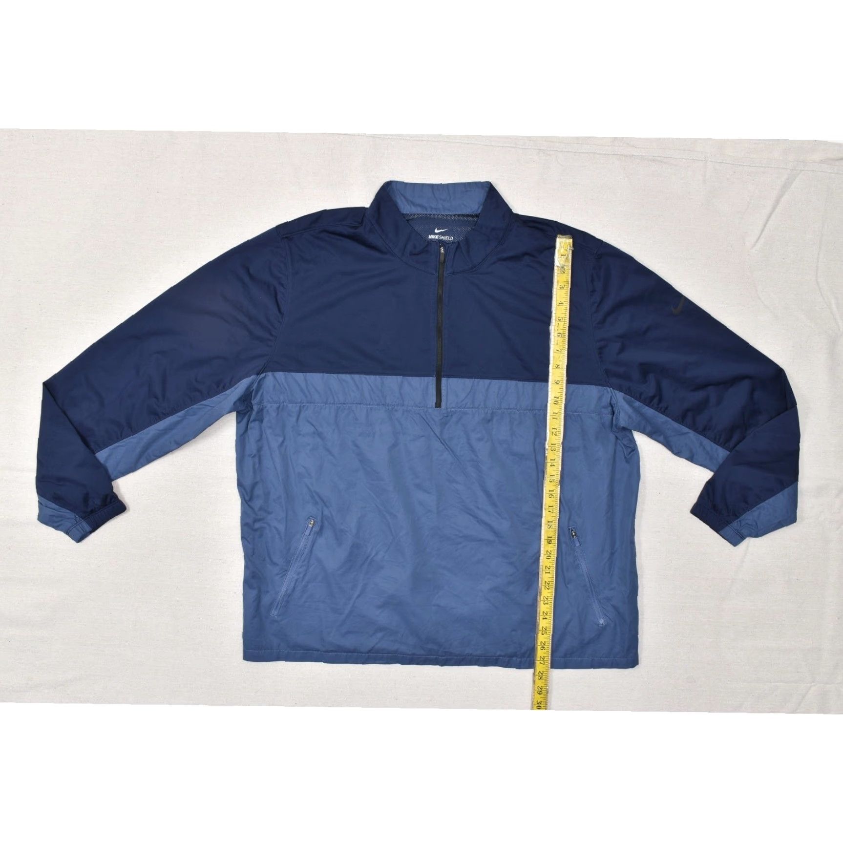 Nike Nike Shield Men's Half-Zip Windbreaker Jacket XXL Blue Polyester Size US XXL / EU 58 / 5 - 3 Thumbnail