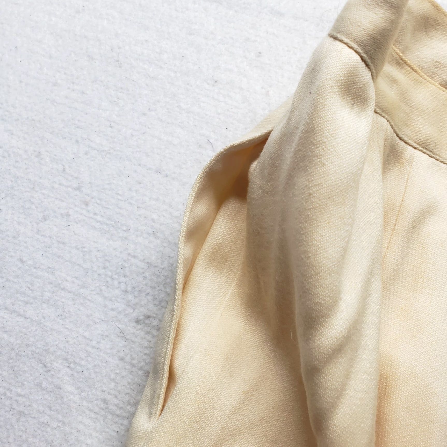 Liz Claiborne VINTAGE Liz Claiborne Yellow Pocket High Waist Wool Rayon Lined Skirt Women's 12 Size 34" / US 12 / IT 48 - 6 Thumbnail
