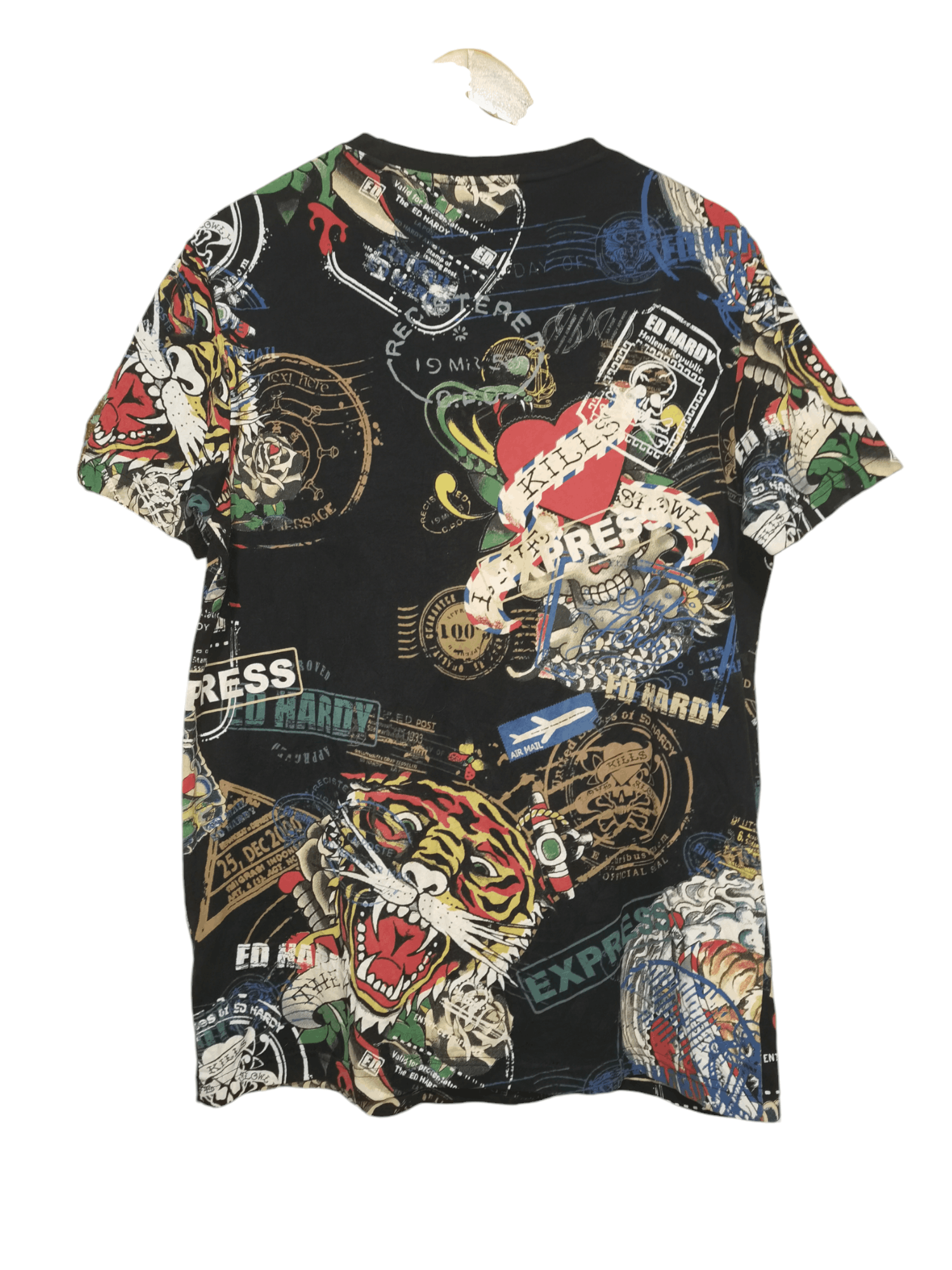 Christian Audigier × Ed Hardy Ed hardy shirt rare all over print Design front and back Size US L / EU 52-54 / 3 - 11 Thumbnail