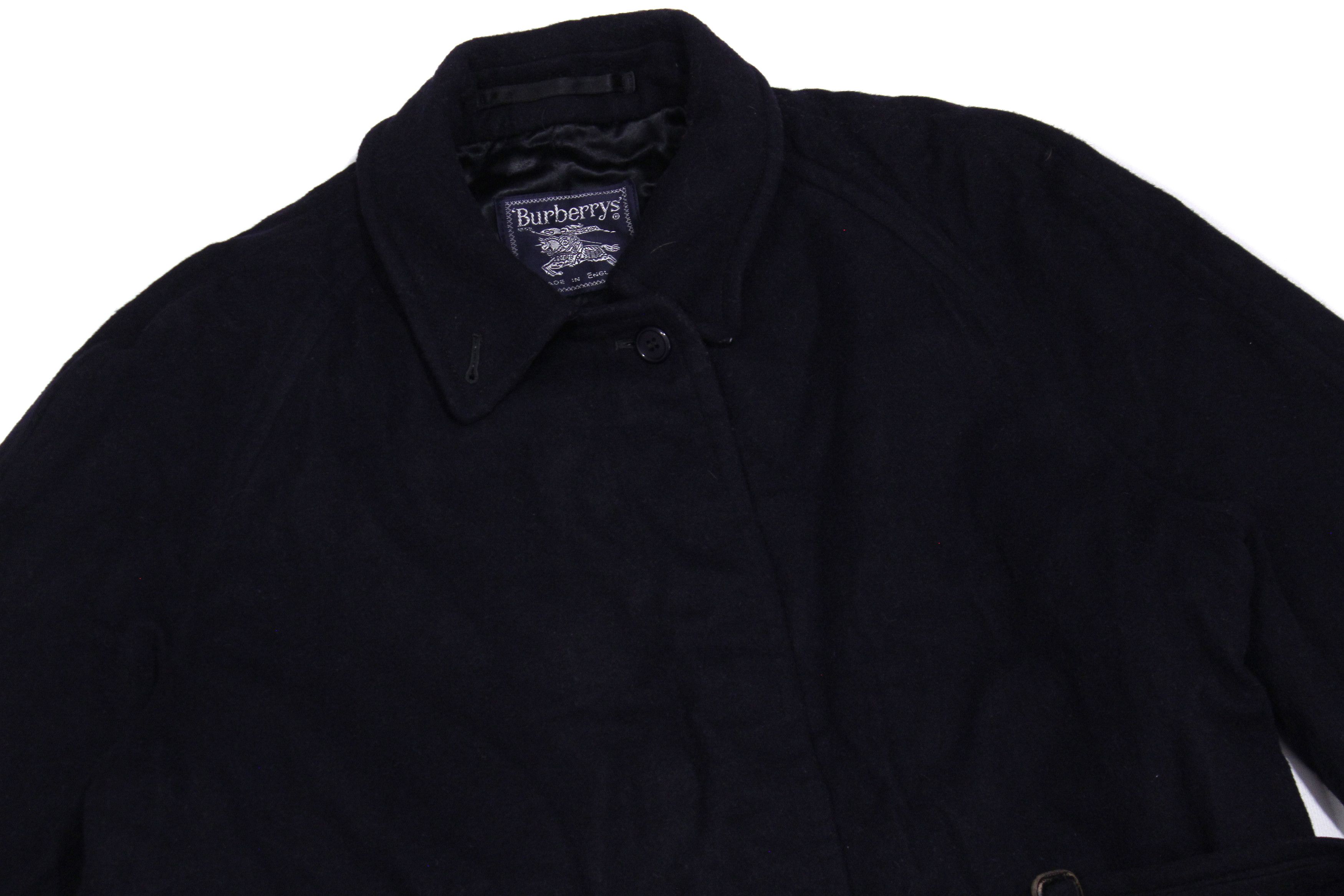 Burberry 90S Nova Check Wool Alpaca Overcoat Vintage Size XL / US 12-14 / IT 48-50 - 5 Thumbnail