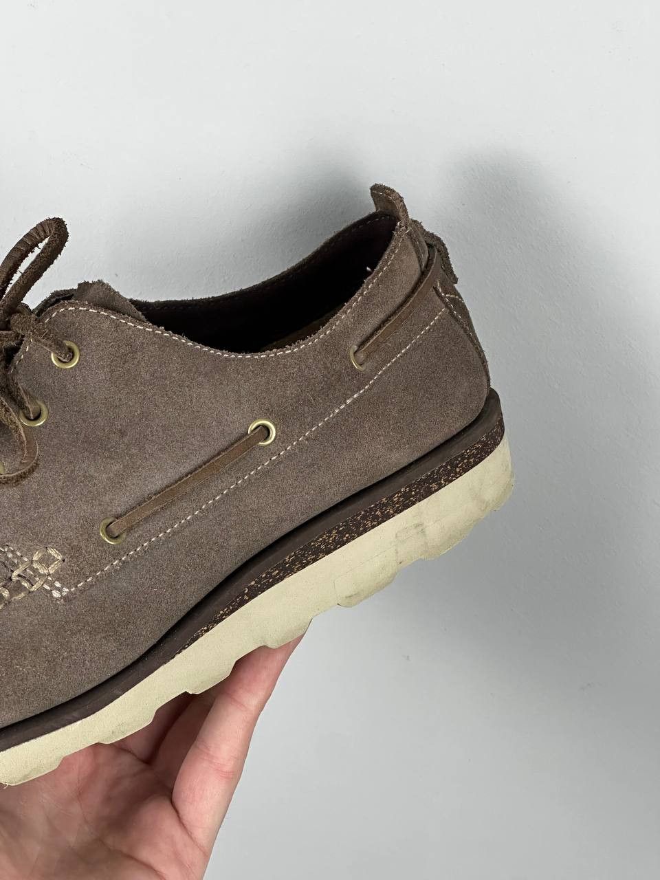 Clarks Clarks Wallabee Dakin Row Suede Beige Tan Slip Ons Size US 11.5 / EU 44-45 - 3 Thumbnail