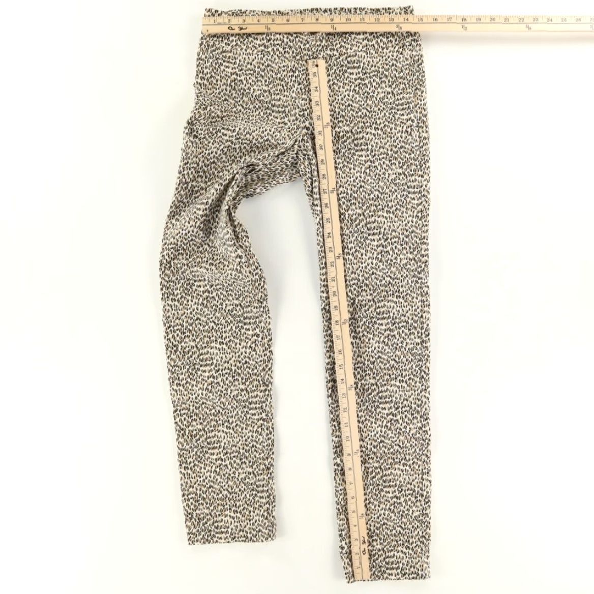 J.McLaughlin J McLaughlin Stretch Leopard High Rise Rayon Woven Pants White Women's 6 Size 28" / US 6 / IT 42 - 3 Thumbnail