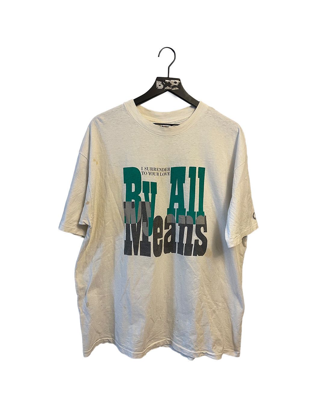 Vintage 90s By All Means, I Surrender To Your Love R&B T-shirt Size US XXL / EU 58 / 5 - 1 Thumbnail