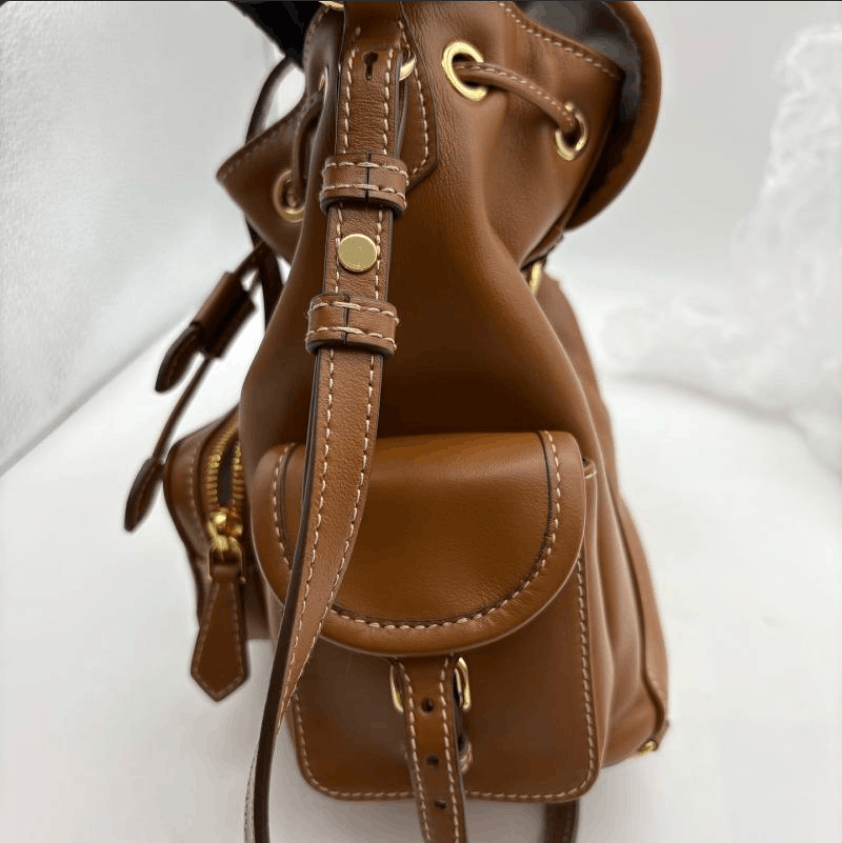 Miu Miu Miu Miu Calfskin Backpack with Engraved Logo Size ONE SIZE - 10 Thumbnail