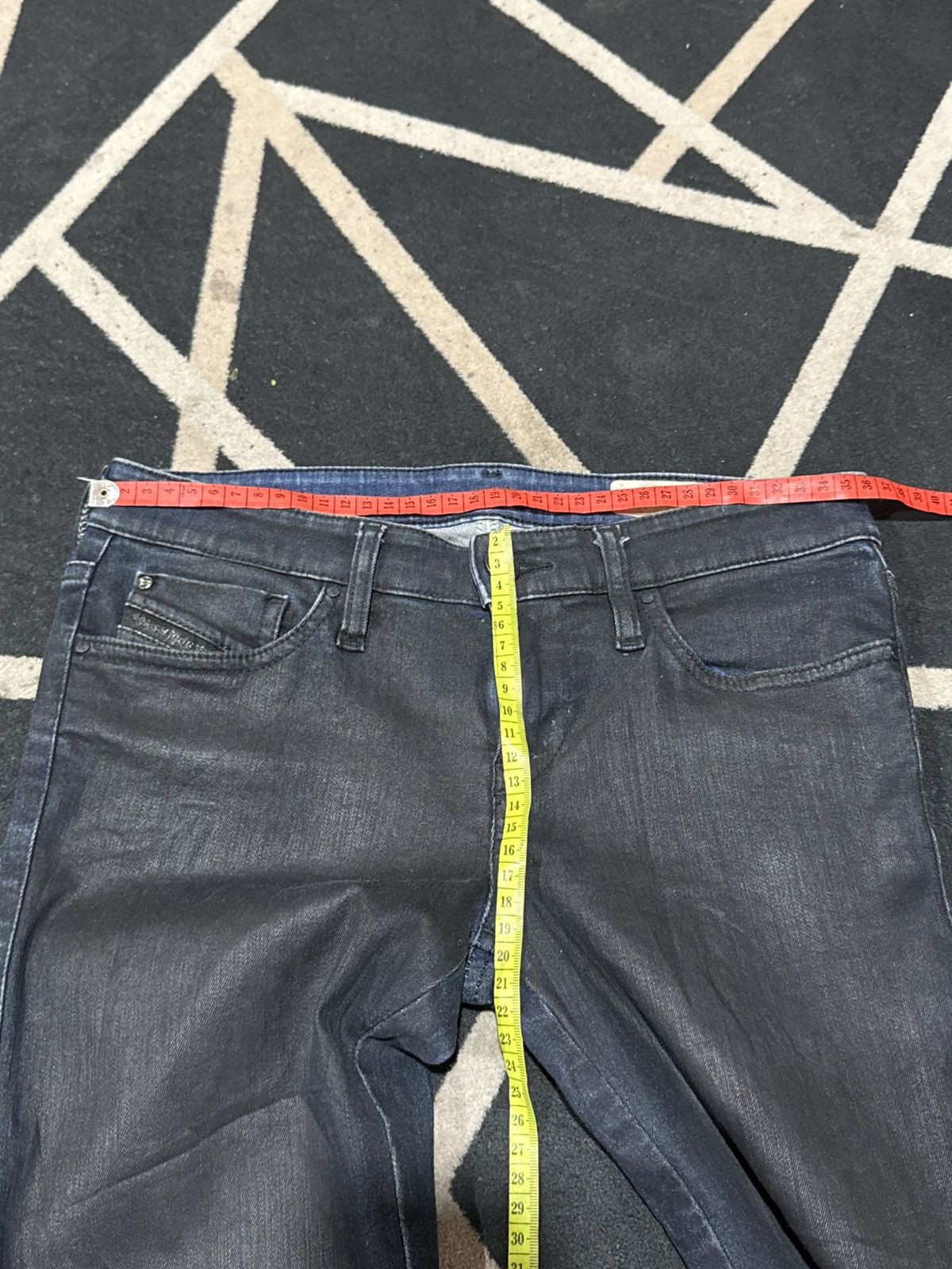 14th Addiction Waxed Skinny Diesel Denim Pants Japanese Styled Size 27" / US 4 / IT 40 - 8 Thumbnail
