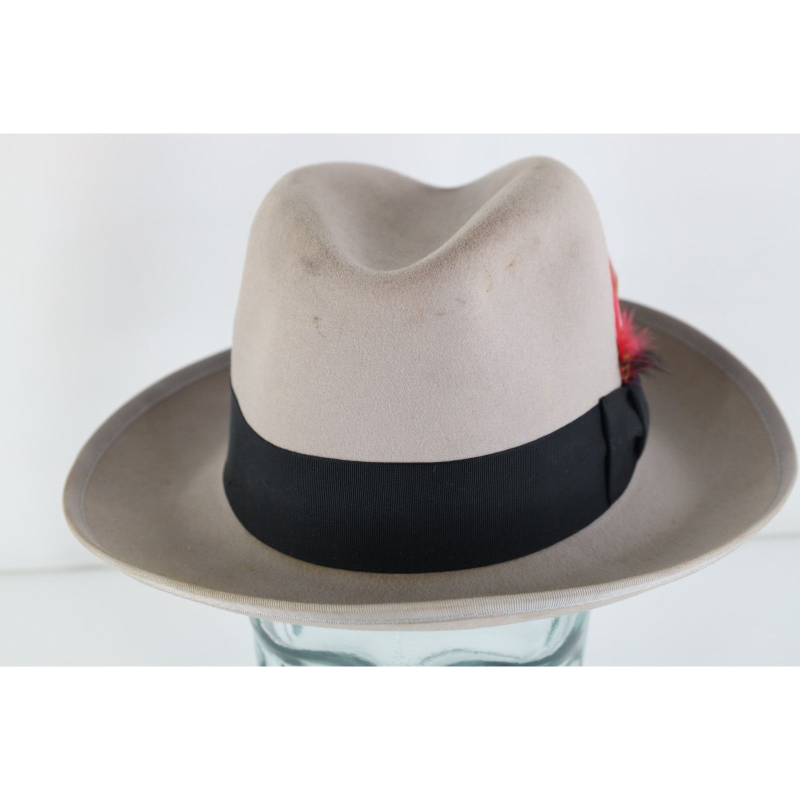 Vintage Vintage 70s Streetwear Wool Feather Ribbon Fedora Hat Size ONE SIZE - 2 Thumbnail