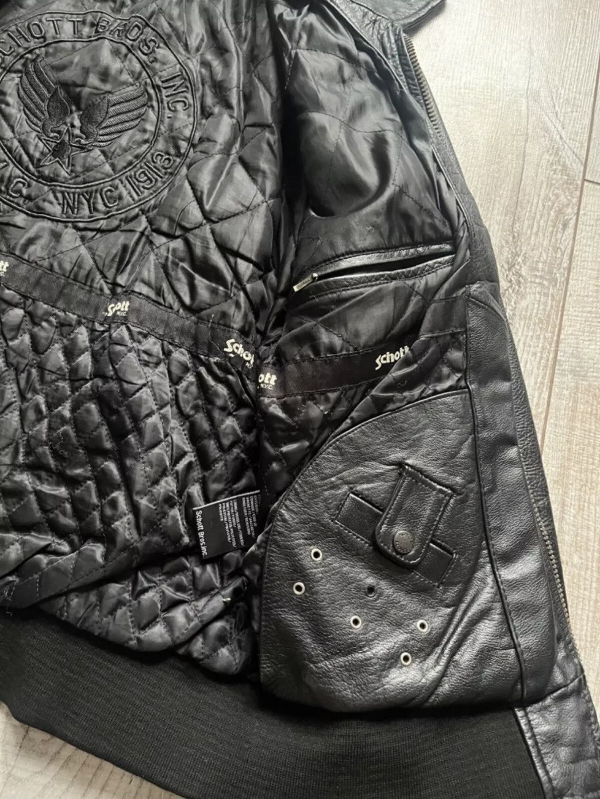 Schott × Vintage Schott Leather Jacket Size US XL / EU 56 / 4 - 8 Thumbnail