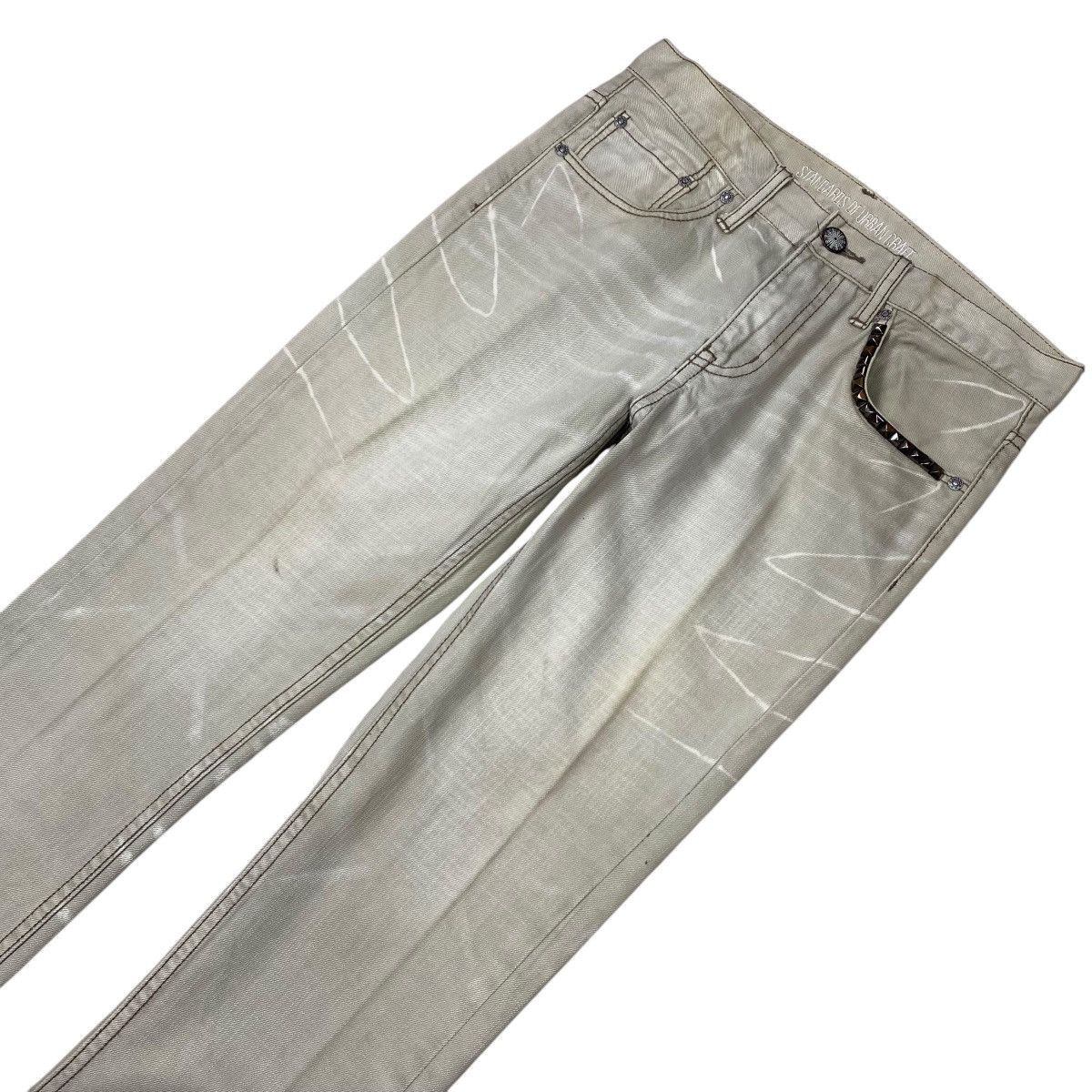 If Six Was Nine × Japanese Brand × Le Grande Bleu (L.G.B.) Standards Of Urban Craft Studded Flared Denim Pants Size US 32 / EU 48 - 6 Thumbnail