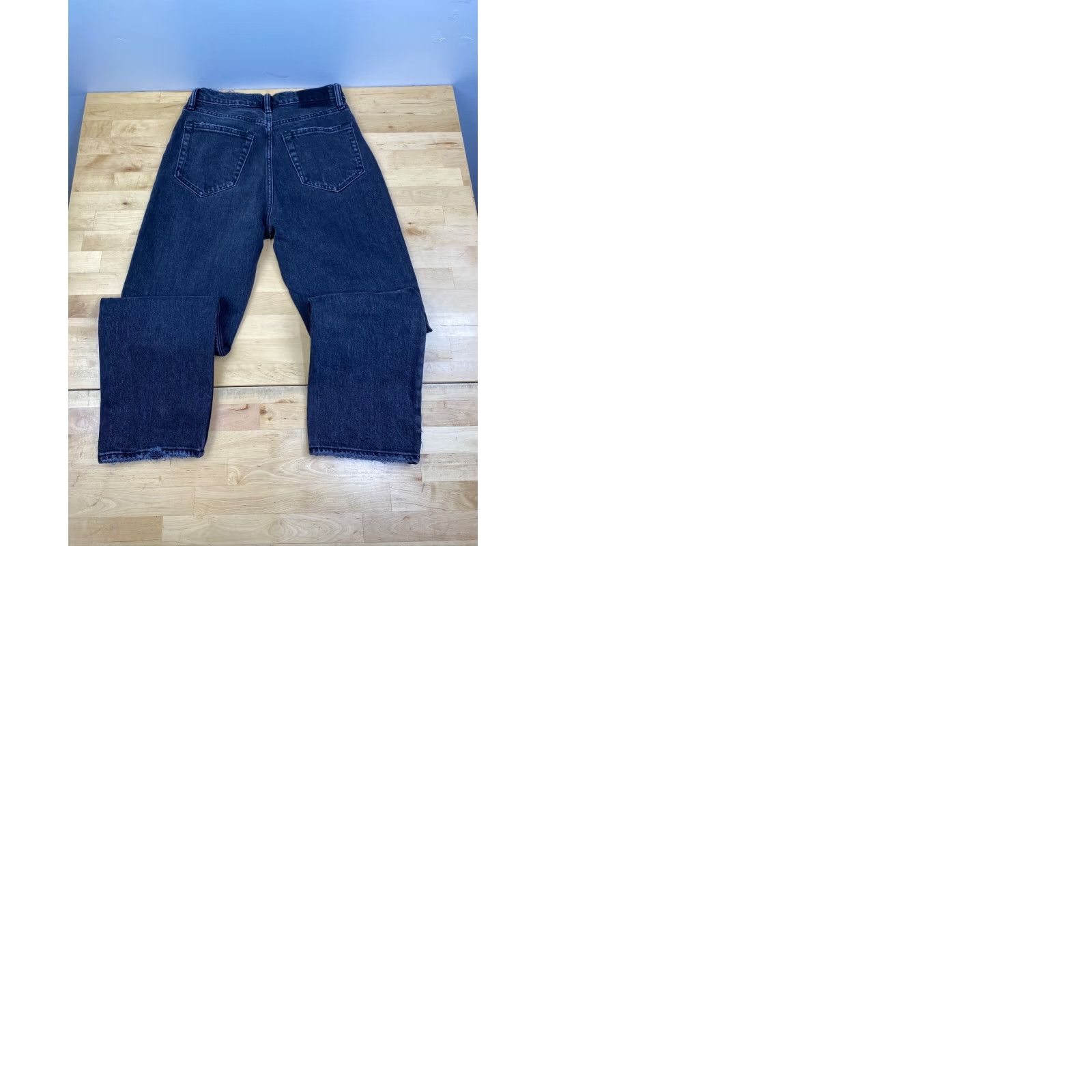 Abercrombie & Fitch Abercrombie & Fitch The Dad High Rise Jeans Womens XS 25/0 Black Denim 90s Grunge Pockets Distressed Straight Jeans Size 26" / US 2 / IT 38 - 9 Thumbnail