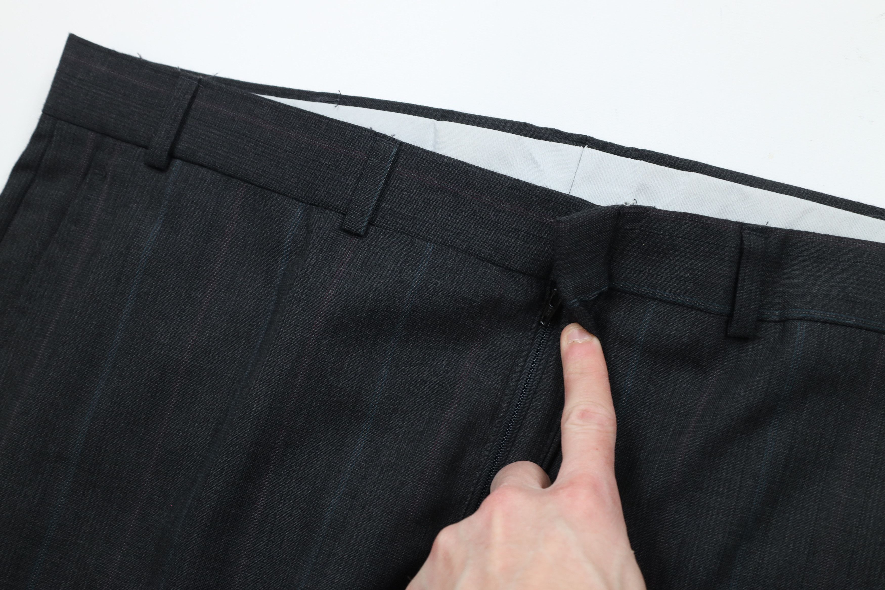 Vintage Vintage 90s Streetwear Wool Blend Striped Wide Leg Pants USA Size US 38 / EU 54 - 6 Thumbnail