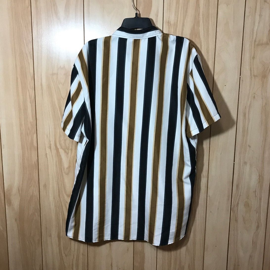 Other Lars Amadeus Striped Collard Short Sleeve Shirt XL Size US XL / EU 56 / 4 - 2 Thumbnail