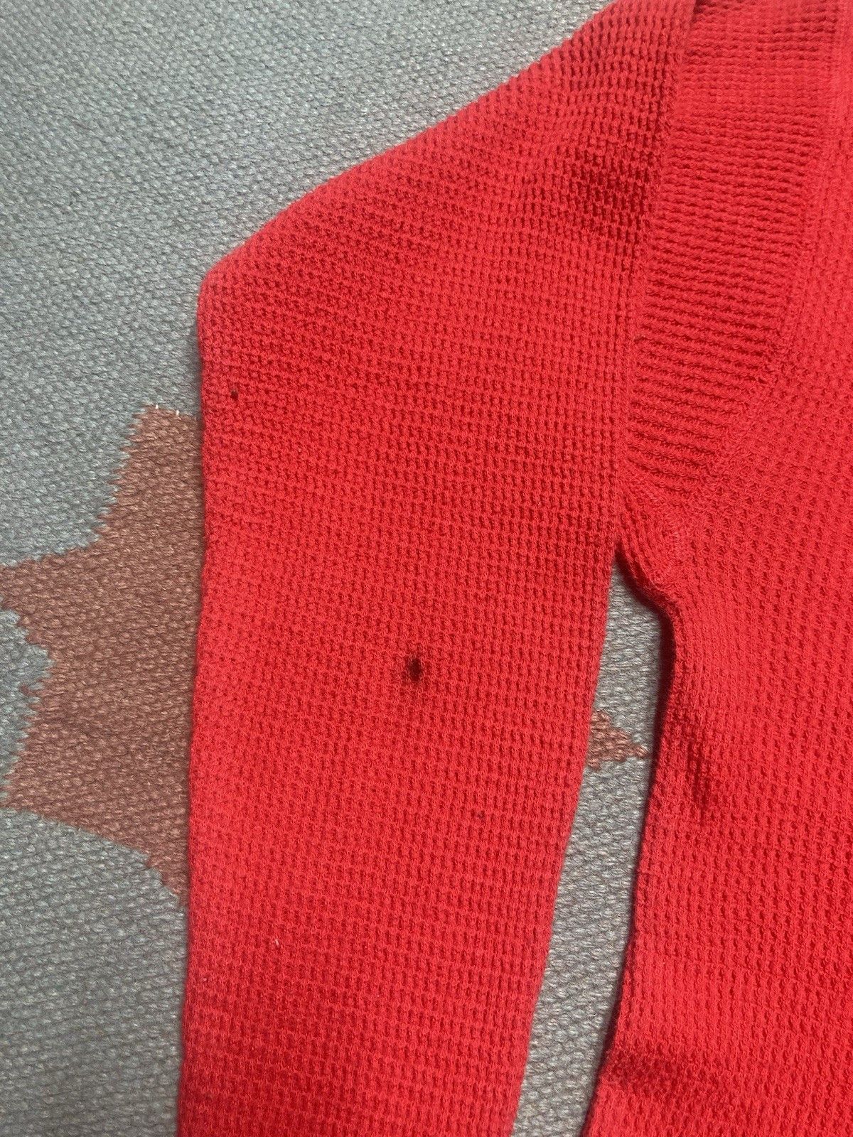 Vintage 70s waffle knit thermal shirt crimson base soft womens XL Size XL / US 12-14 / IT 48-50 - 2 Thumbnail