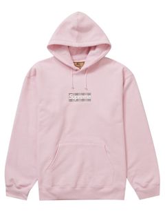 Pink supreme box logo hot sale hoodie