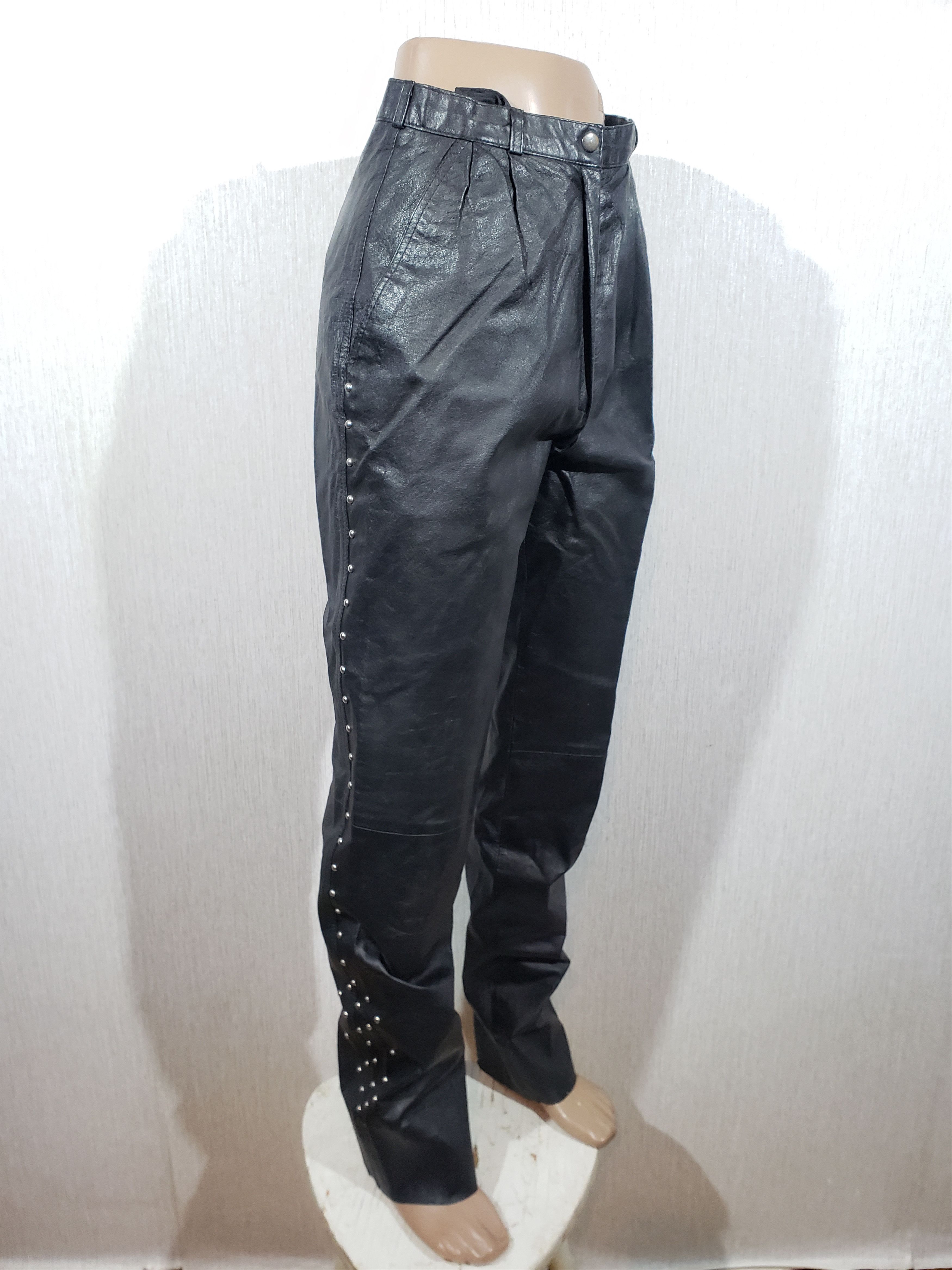 Genuine Leather Uniqlo Women s black leather pants. Grailed