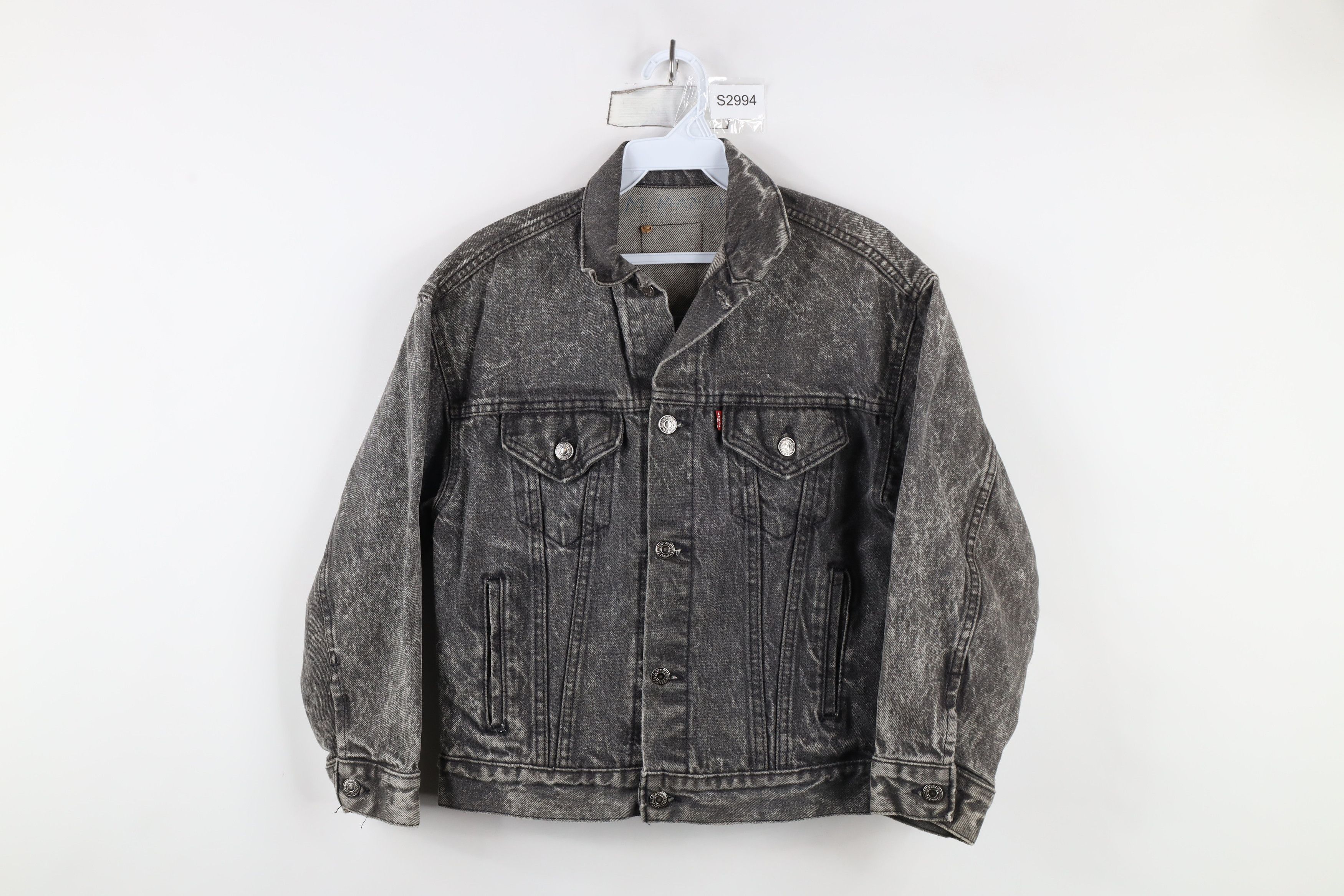 Levi's × Vintage Vintage 90s Levis Acid Wash Denim Trucker Jacket Gray USA Size M / US 6-8 / IT 42-44 - 1 Thumbnail