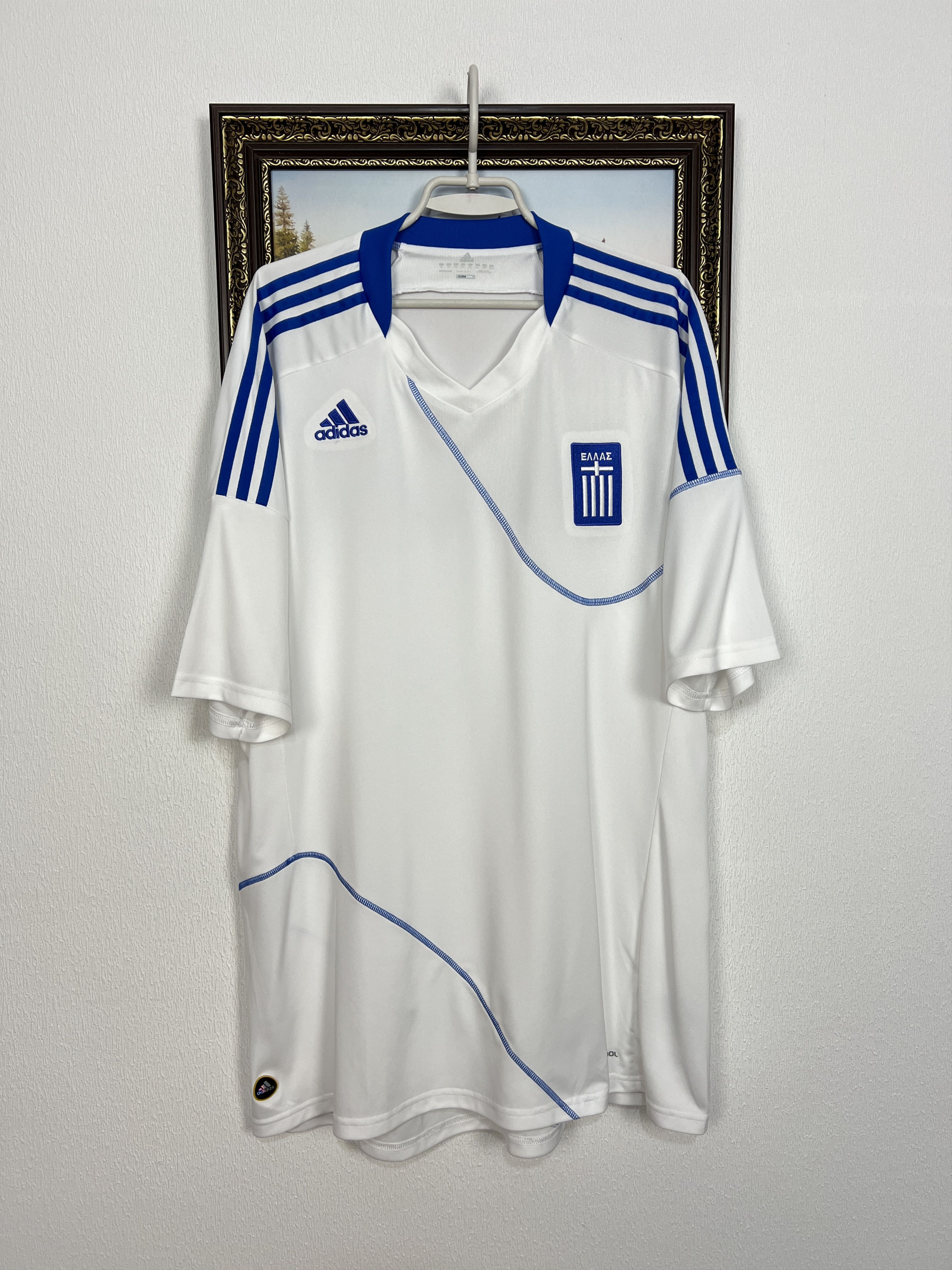 Adidas Greece Home football shirt Soccer National Jersey Trikot Size US XXL / EU 58 / 5 - 1 Thumbnail