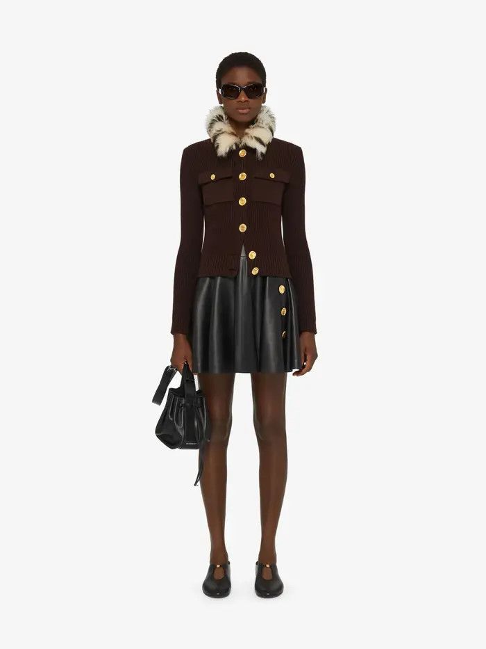 Givenchy o1w1db10326 Blouson Cardigan in Russet Brown Size S / US 4 / IT 40 - 3 Thumbnail