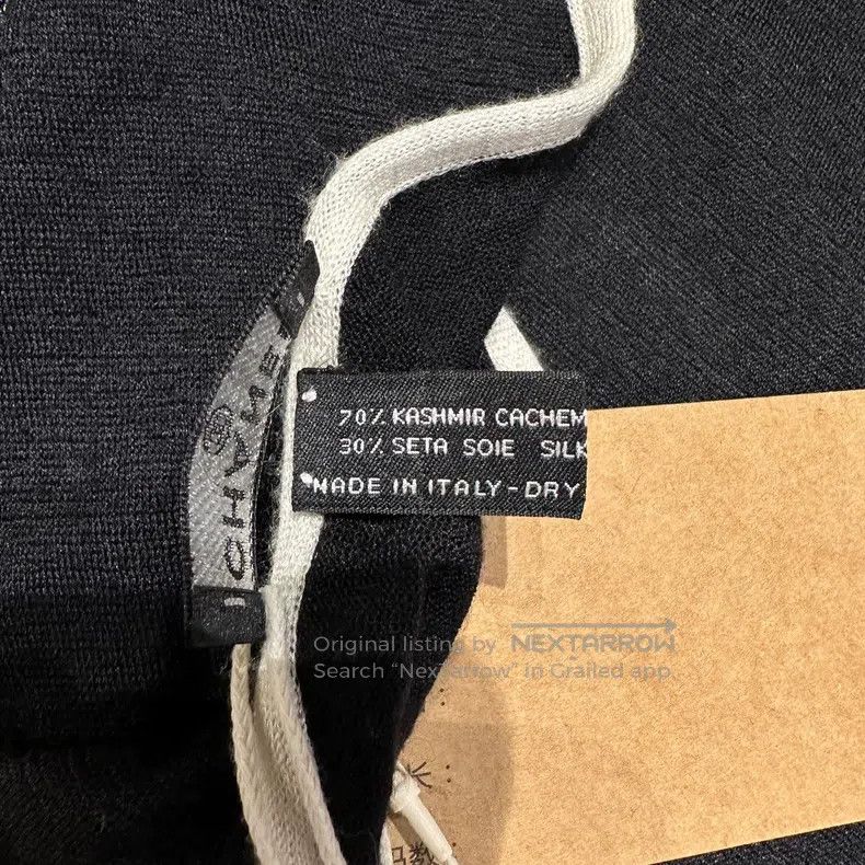 Chanel Chanel Logo silk cashmere scarf scarf Size ONE SIZE - 4 Thumbnail