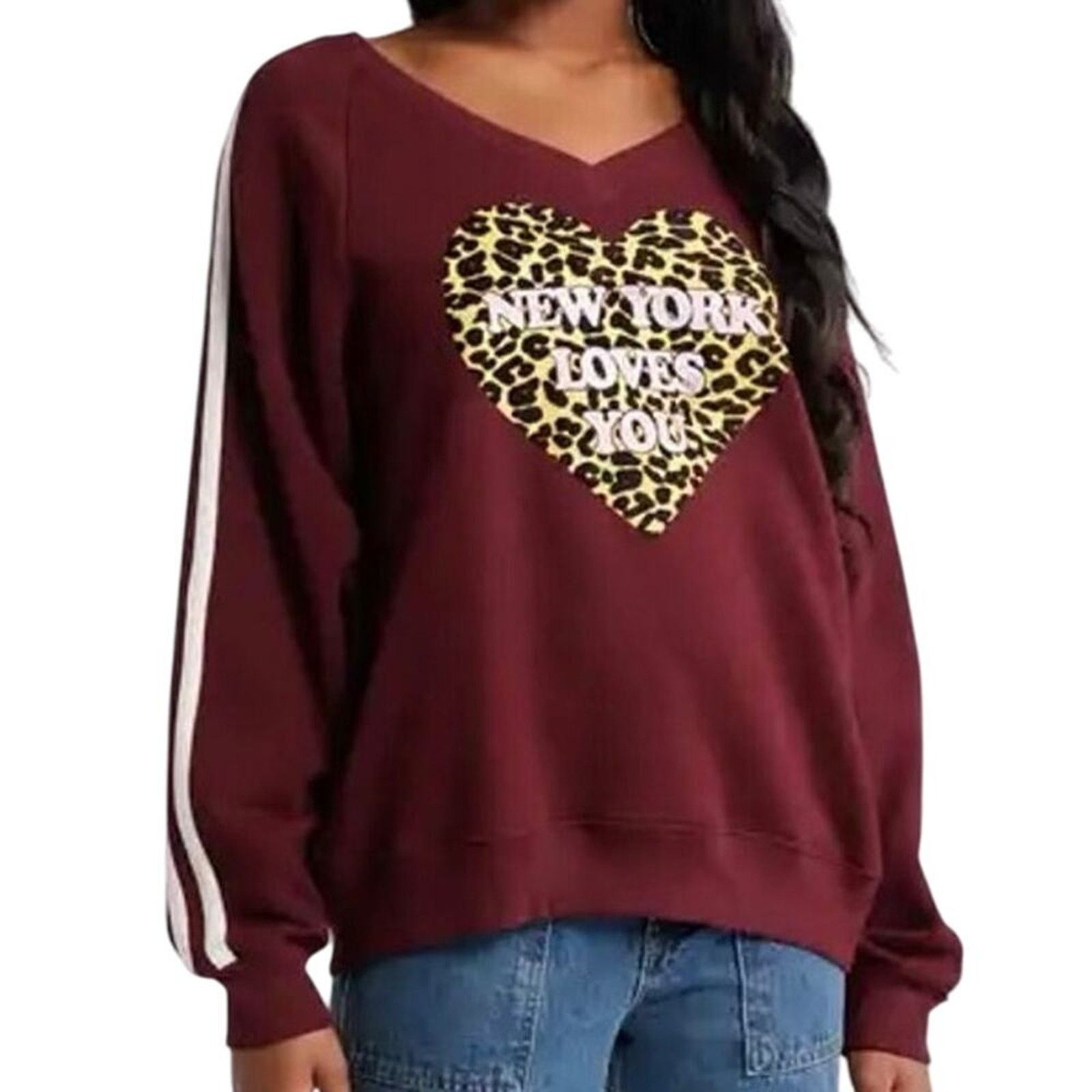 Daydreamer DAYDREAMER New York Loves You V-Neck Sweatshirt Size L New Size L / US 10 / IT 46 - 2 Thumbnail
