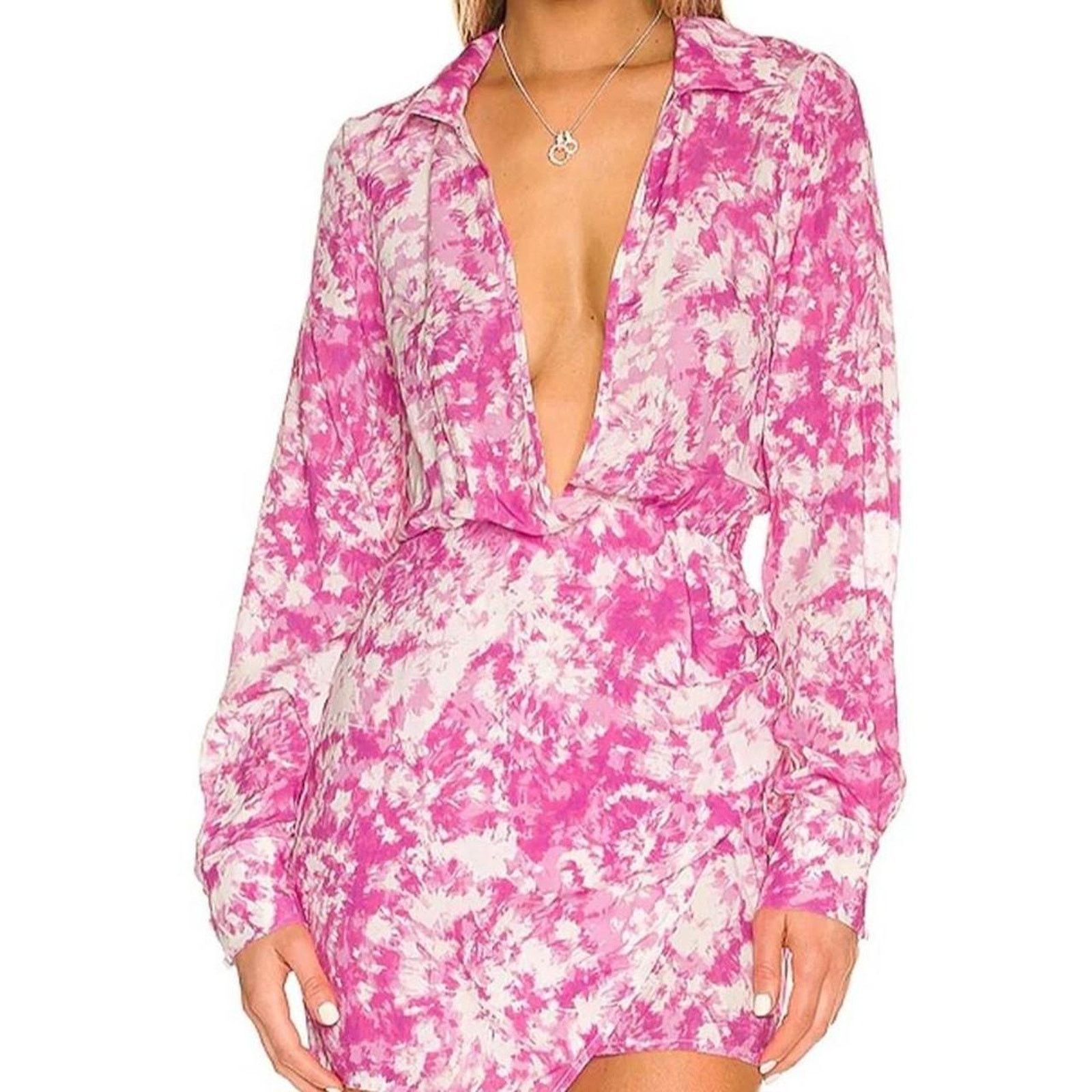 For Love & Lemons For Love & Lemons Devon Mini Shirt Dress In Size Small. Size S / US 4 / IT 40 - 6 Thumbnail