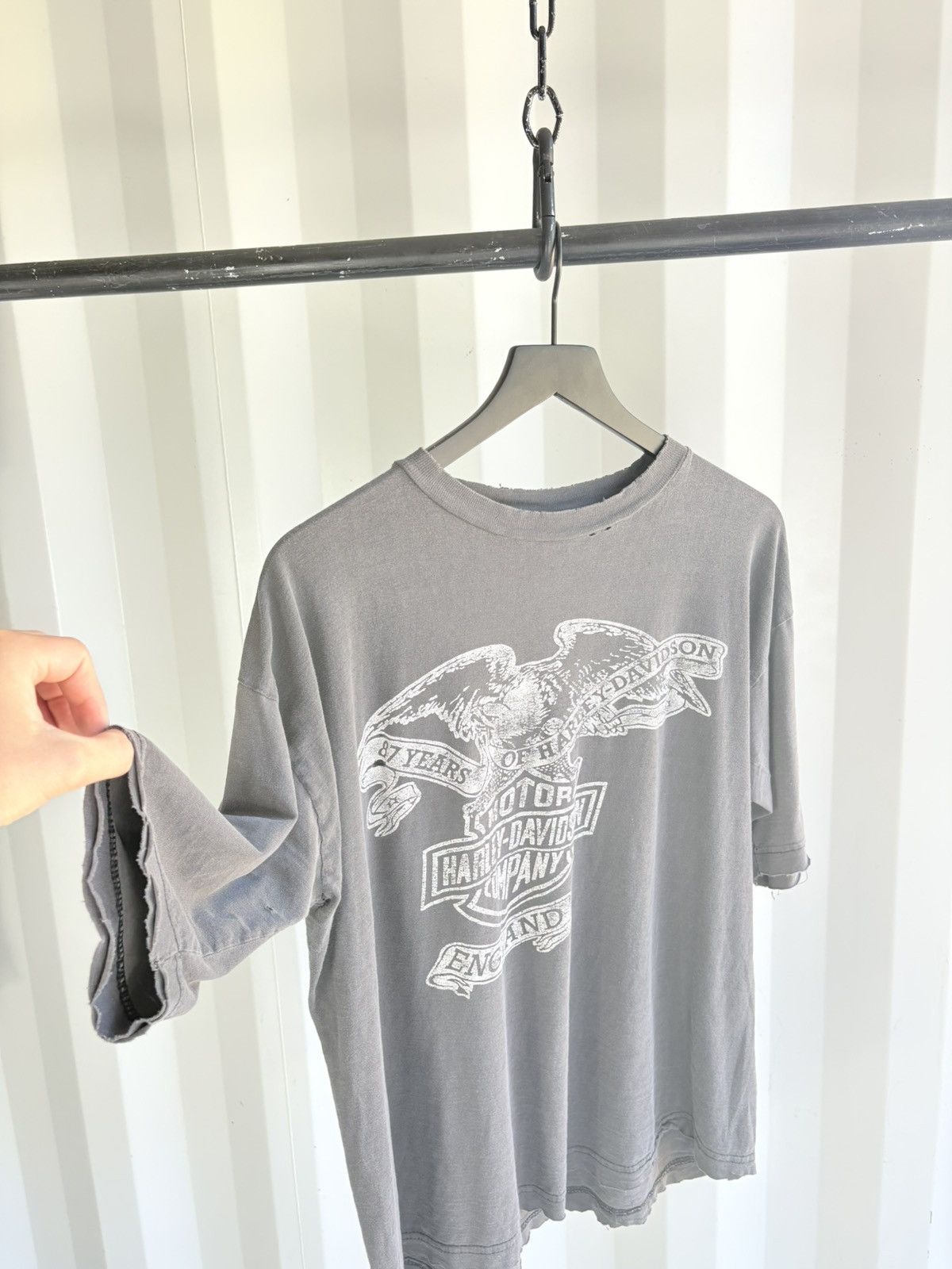 Harley Davidson Thrashed Sun Faded Shirt Distressed Band Tee Erd grunge Size US XL / EU 56 / 4 - 2 Thumbnail