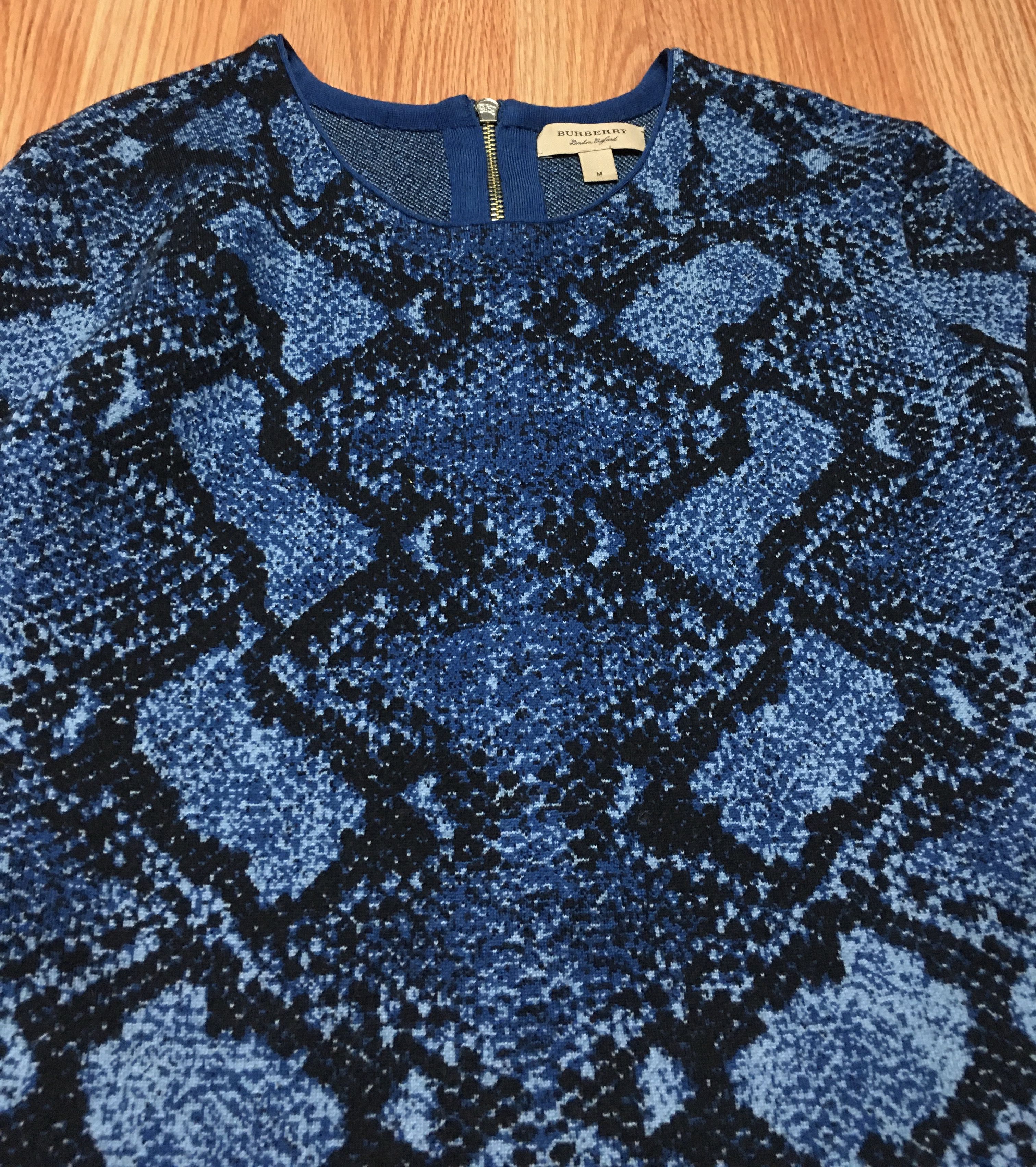 Burberry Burberry Rivermersey Snake Print Merino Wool Dress Size M Size M / US 6-8 / IT 42-44 - 8 Thumbnail