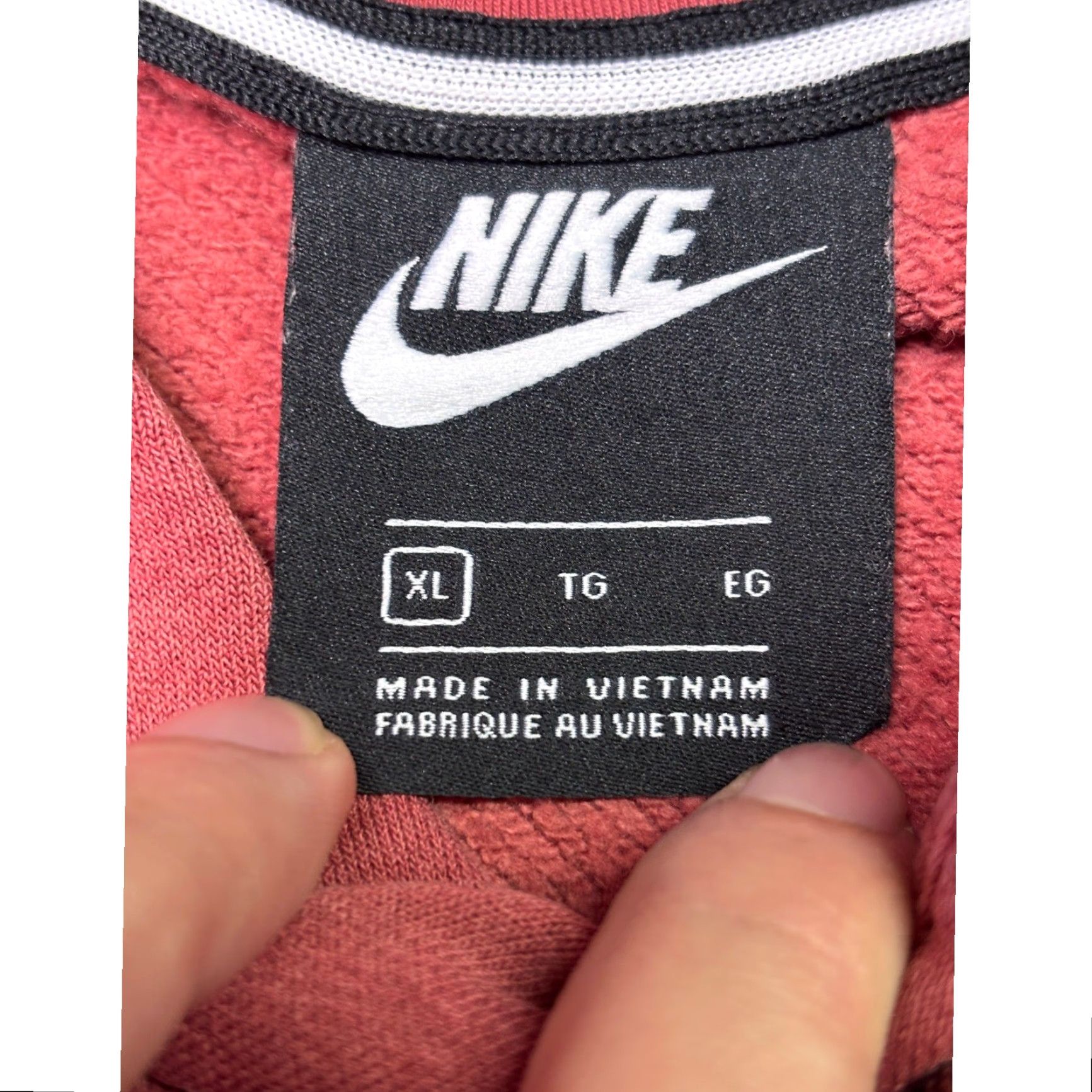 Nike Nike Hoodie Shirt Men XL Red Pullover Sweatshirt Pockets Hooded Logo Nike Sportswear 80s? (no) Size US XL / EU 56 / 4 - 2 Thumbnail