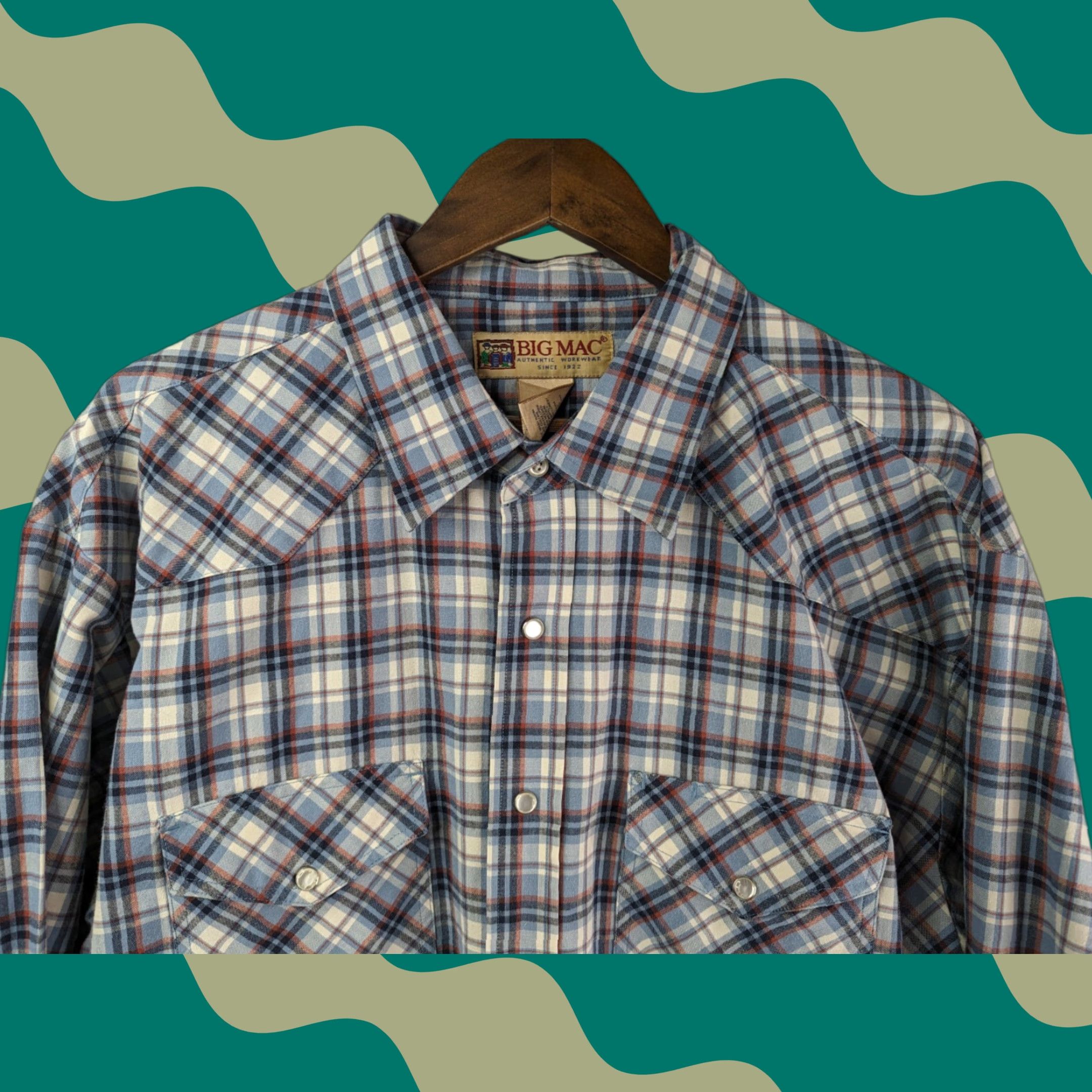 Vintage VINTAGE Big Mac Shirt Mens 2XL Plaid Flannel Pearl Snap Western Cotton Workwear Shirt Men's 2XL Plaid Flannel Pearl Snap Western Cotton Workwear Size US XXL / EU 58 / 5 - 1 Thumbnail