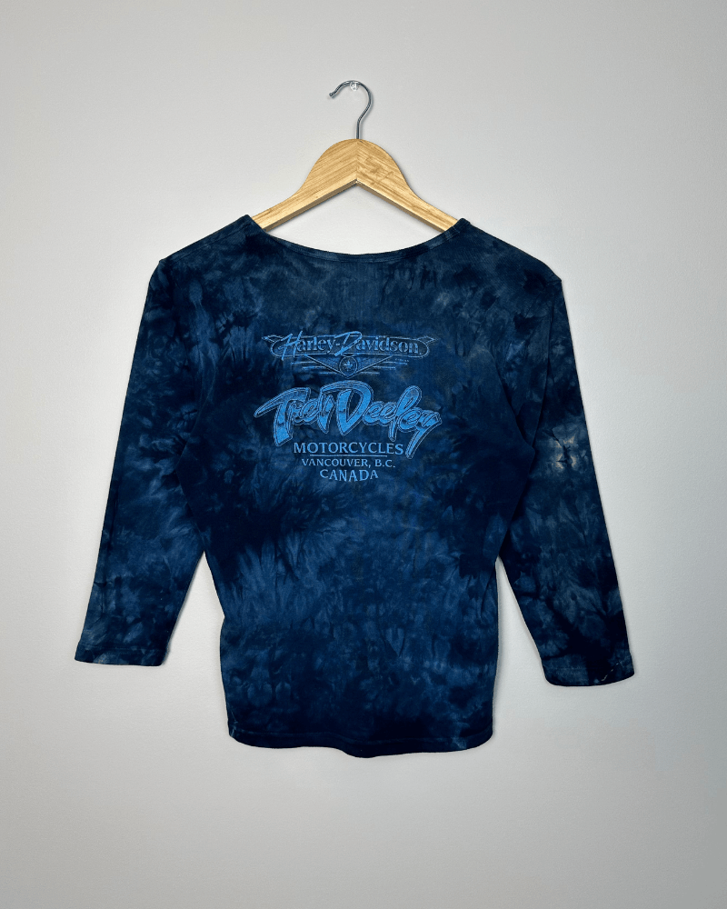Harley Davidson × Vintage Vintage Harley Davidson Vancouver Tie-Dye V-Neck Shirt Large Size L / US 10 / IT 46 - 3 Thumbnail