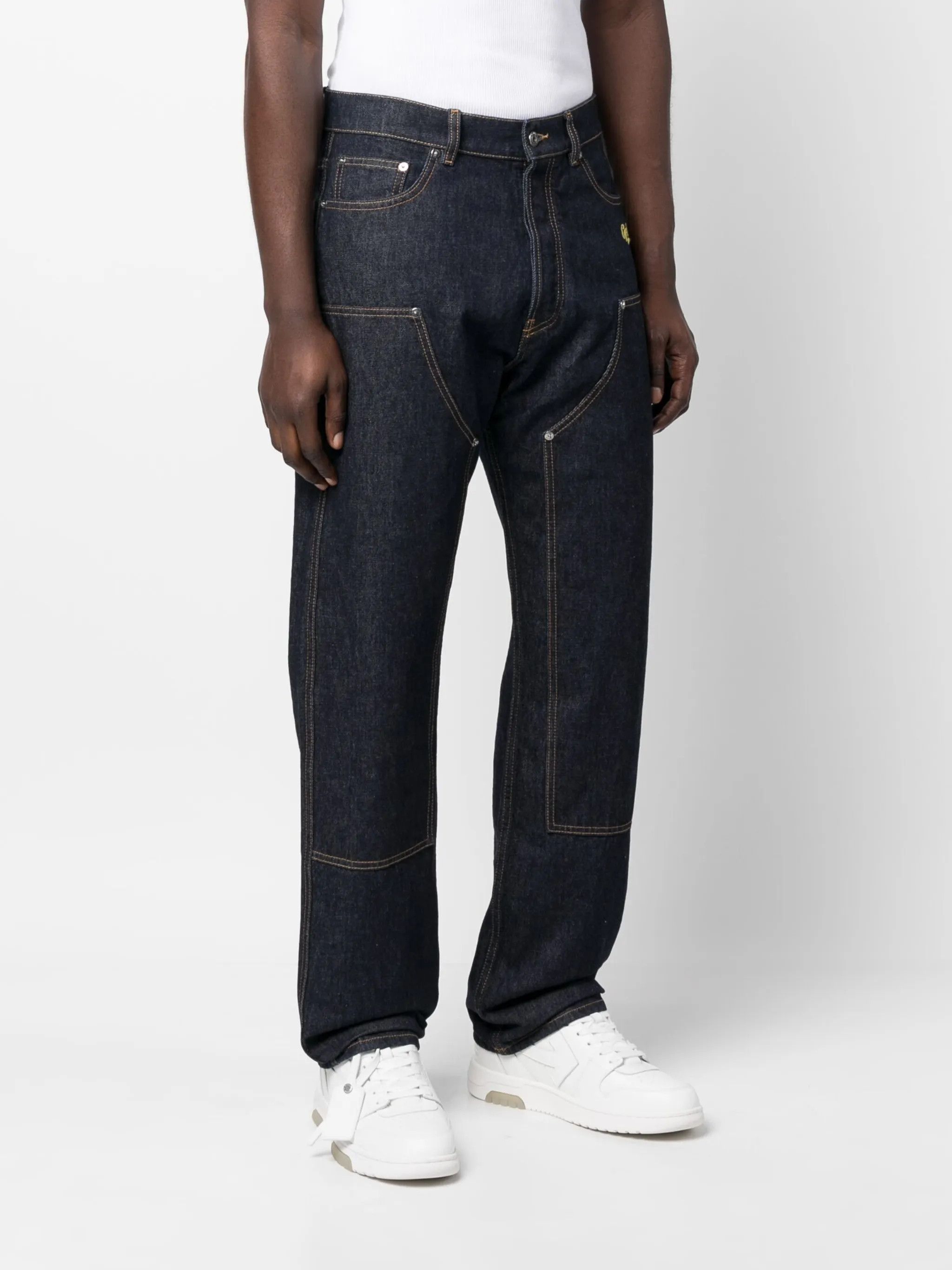Off-White o1y0225 Logo Denim Pant in Blue Size US 30 / EU 46 - 3 Thumbnail
