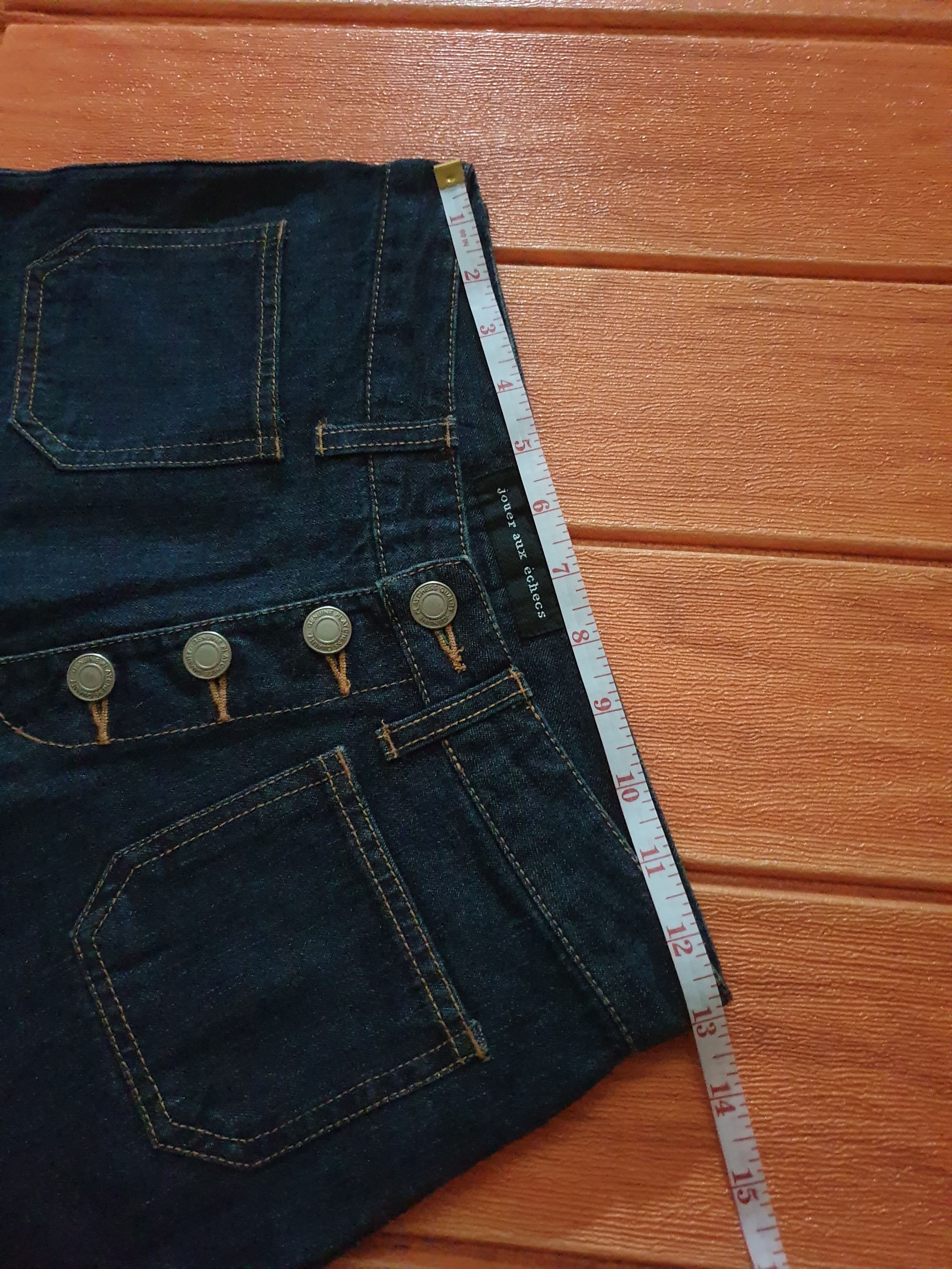 Japanese Brand 💥Jouer aux echecs denim boot cut pant Size US 27 - 11 Thumbnail