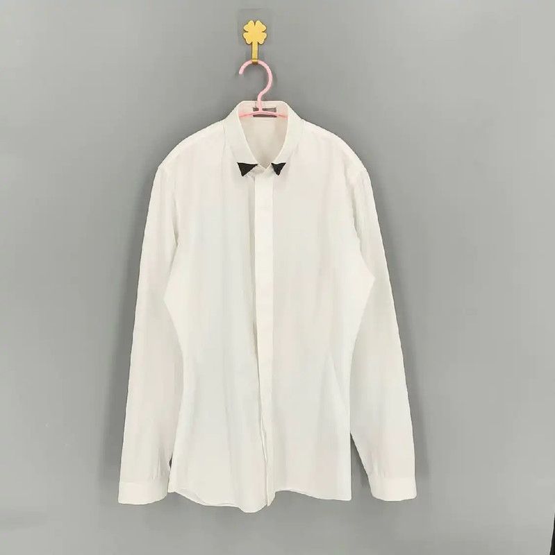 Dior Dior White Cotton Long Sleeve Shirt 0089 Size US S / EU 44-46 / 1 - 1 Thumbnail