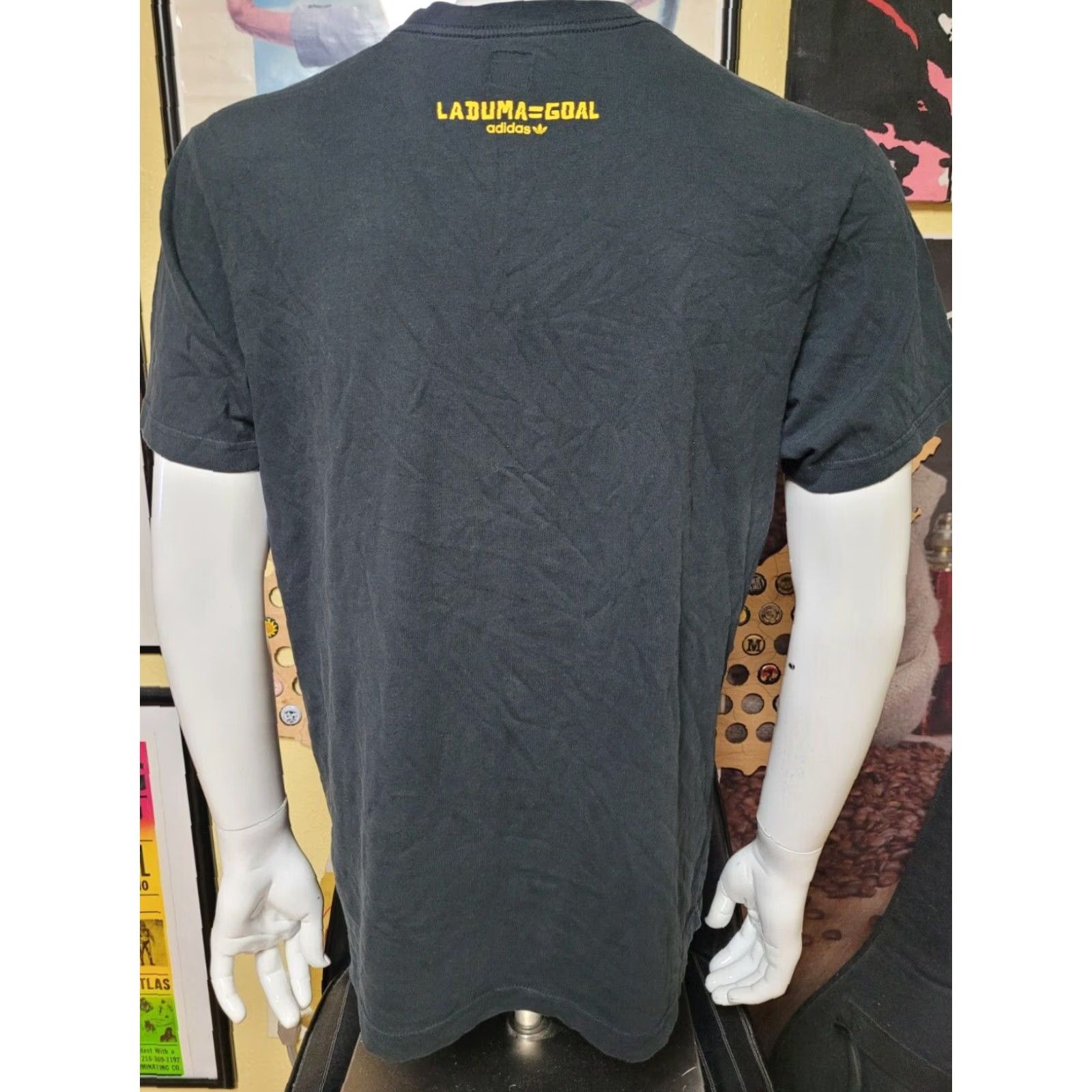 Adidas Adidas T-Shirt Laduma Goal Soccer South Africa XL Black Crew Neck Short Sleeve Graphic Tee Mens Size US XL / EU 56 / 4 - 5 Thumbnail