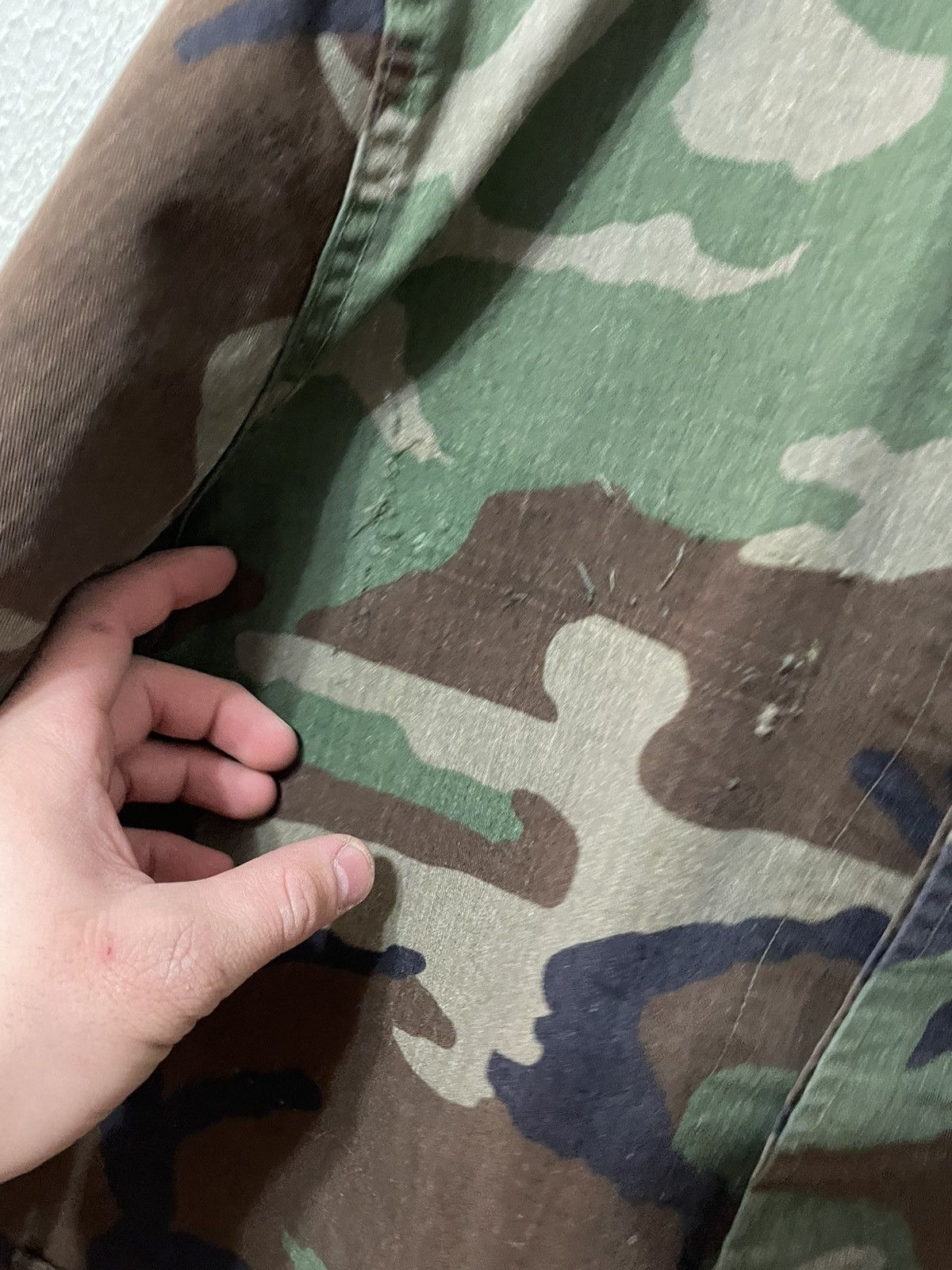 Vintage Vintage Woodland 1980s Army Modified Fatigue Shirt Size US L / EU 52-54 / 3 - 1 Thumbnail