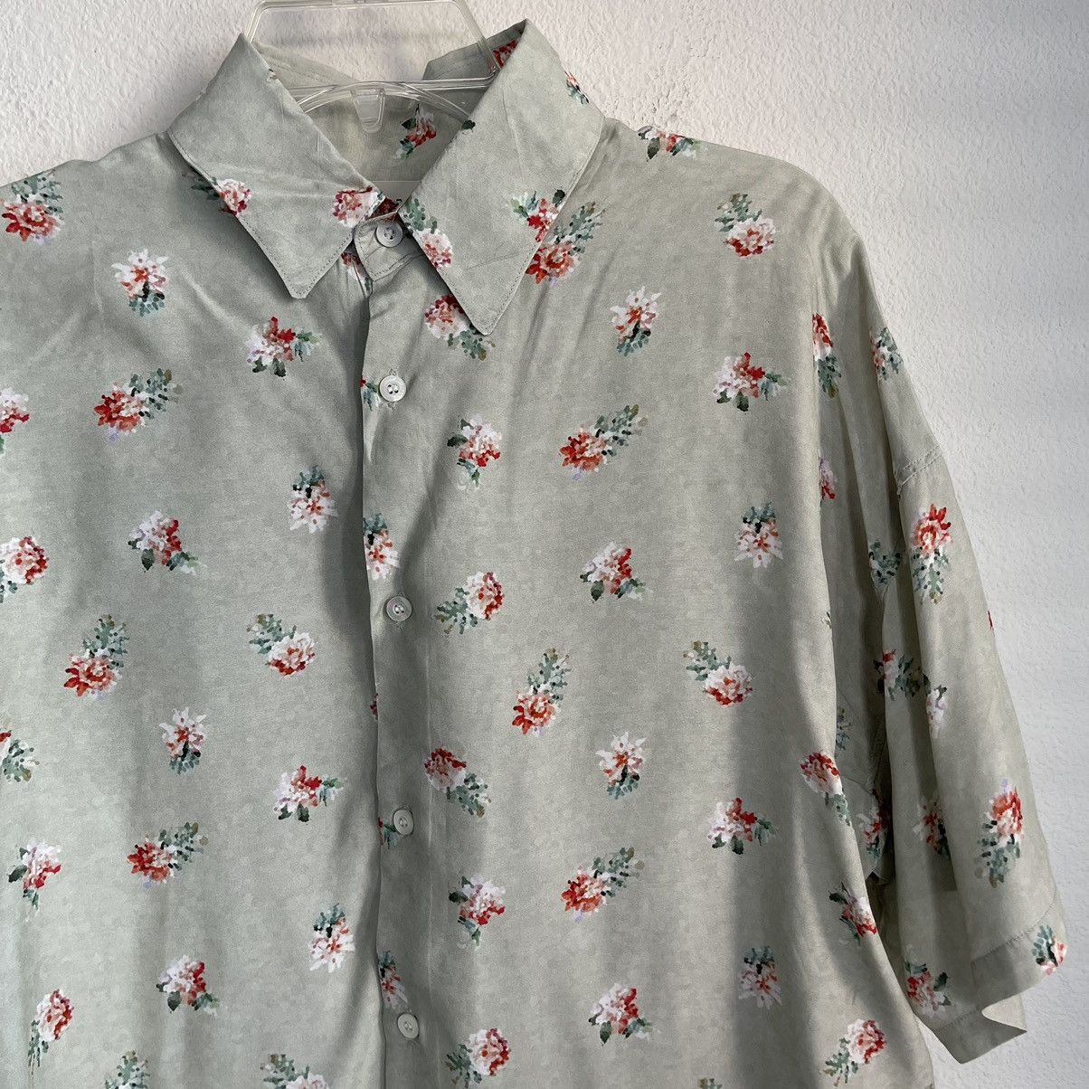 JieDa JieDa Flower Oversized Japan Short Sleeve Button Down Shirt Size US S / EU 44-46 / 1 - 1 Thumbnail